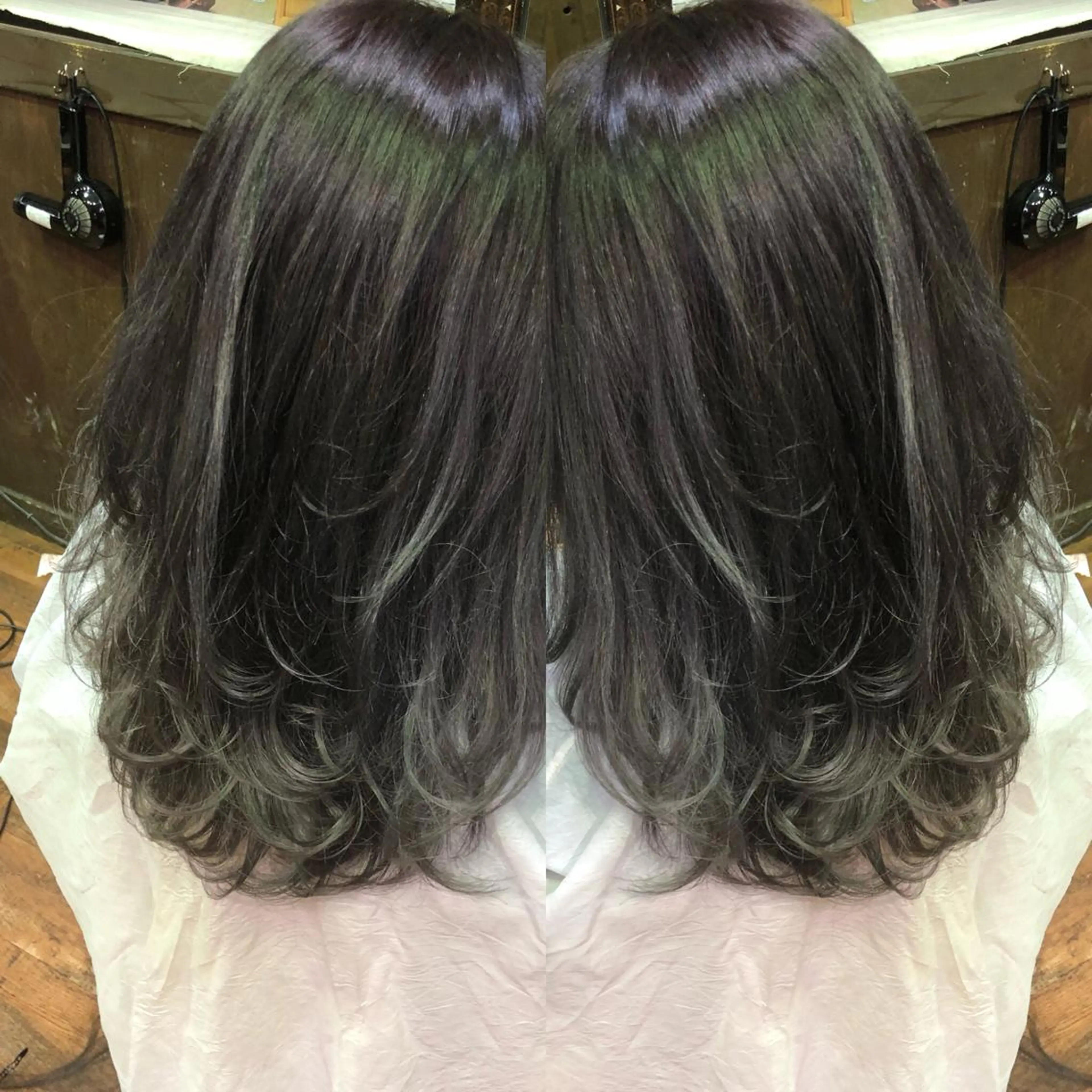セミロング レイヤーカット ヘアカラー PSY(サイ)池袋 金田尚久🎨のヘアスタイル