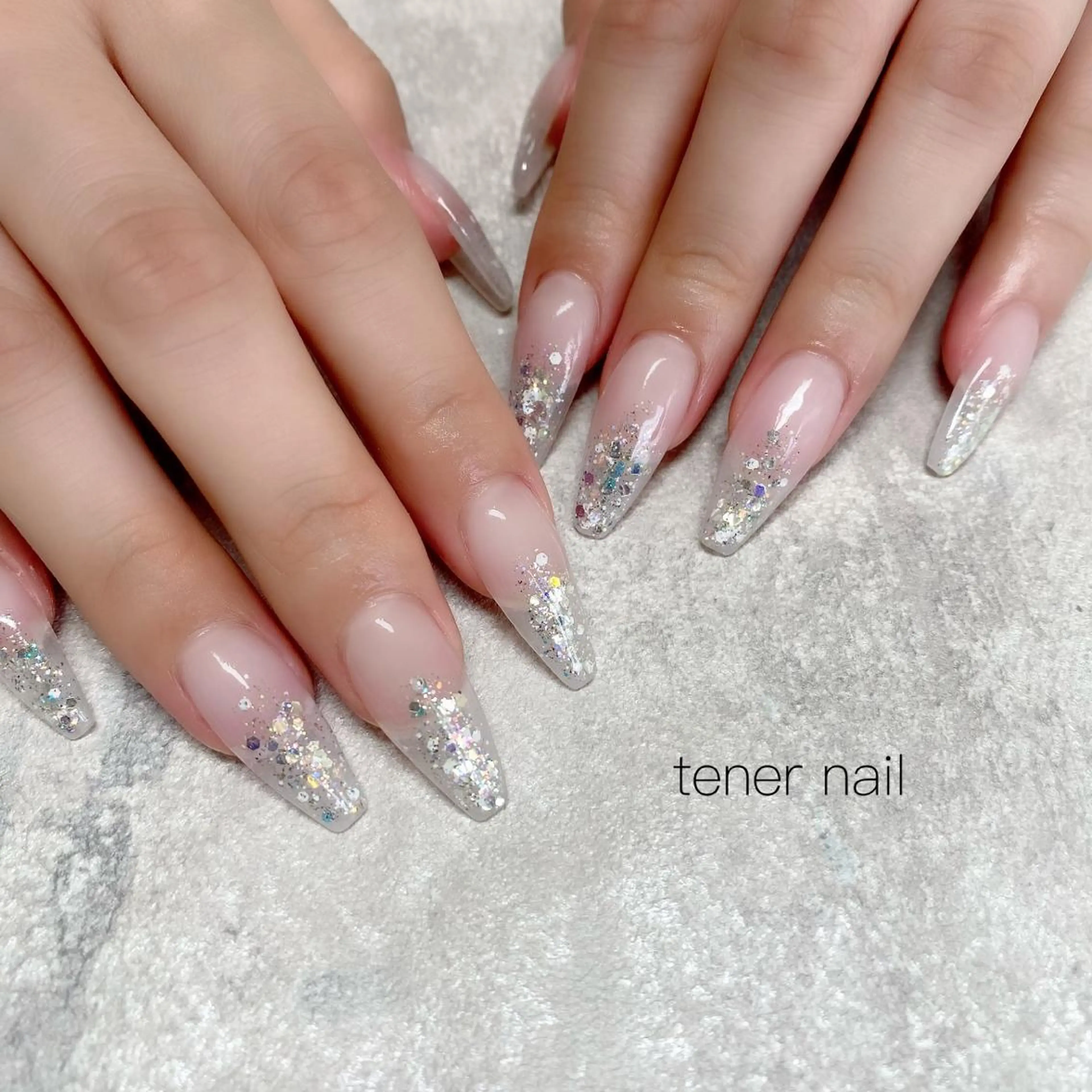 ネイル キラキラネイル ラメ(グリッター) テネルネイル tener nailのネイルデザイン