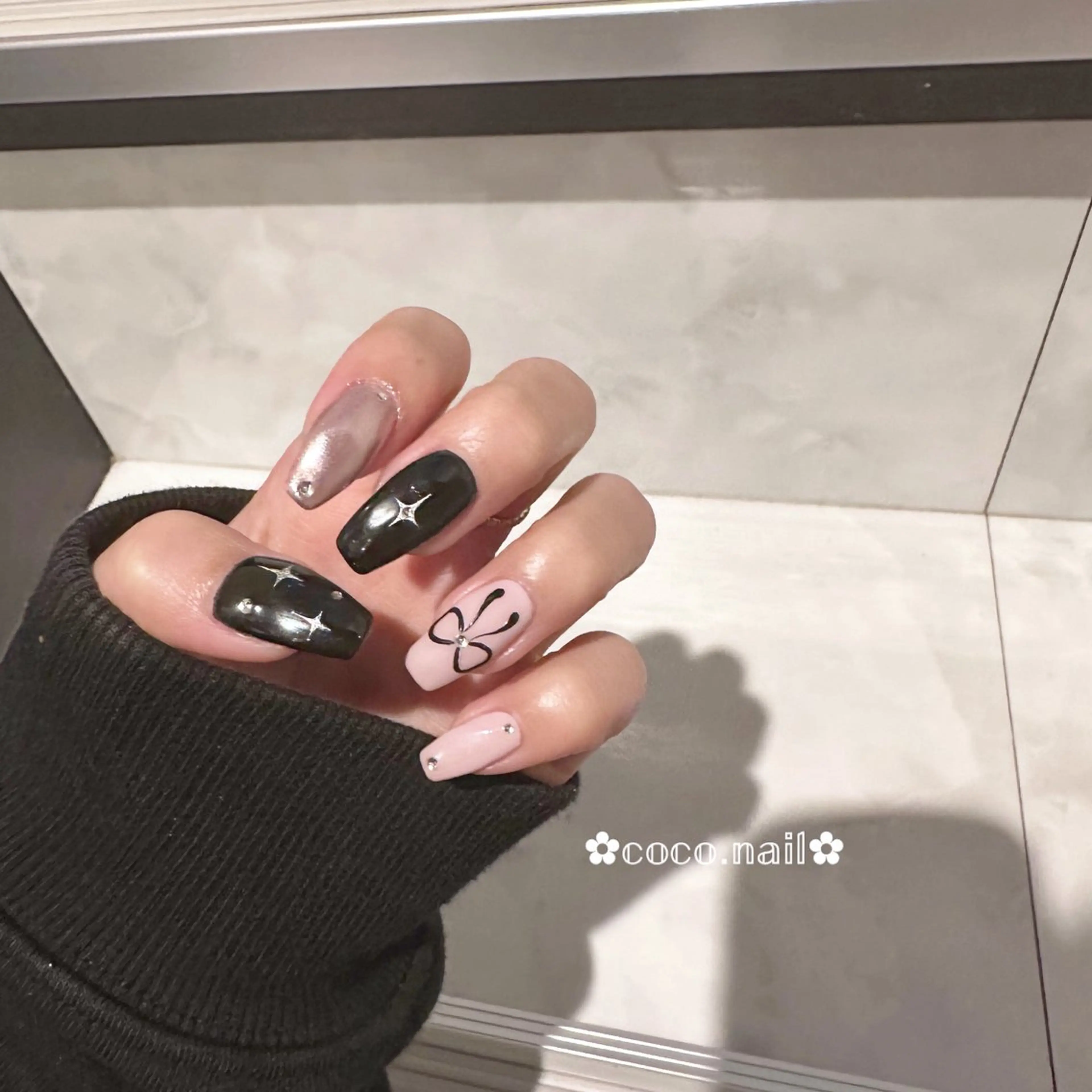 ネイル ハンドネイル lili.nail y2k/長さ出しのネイルデザイン