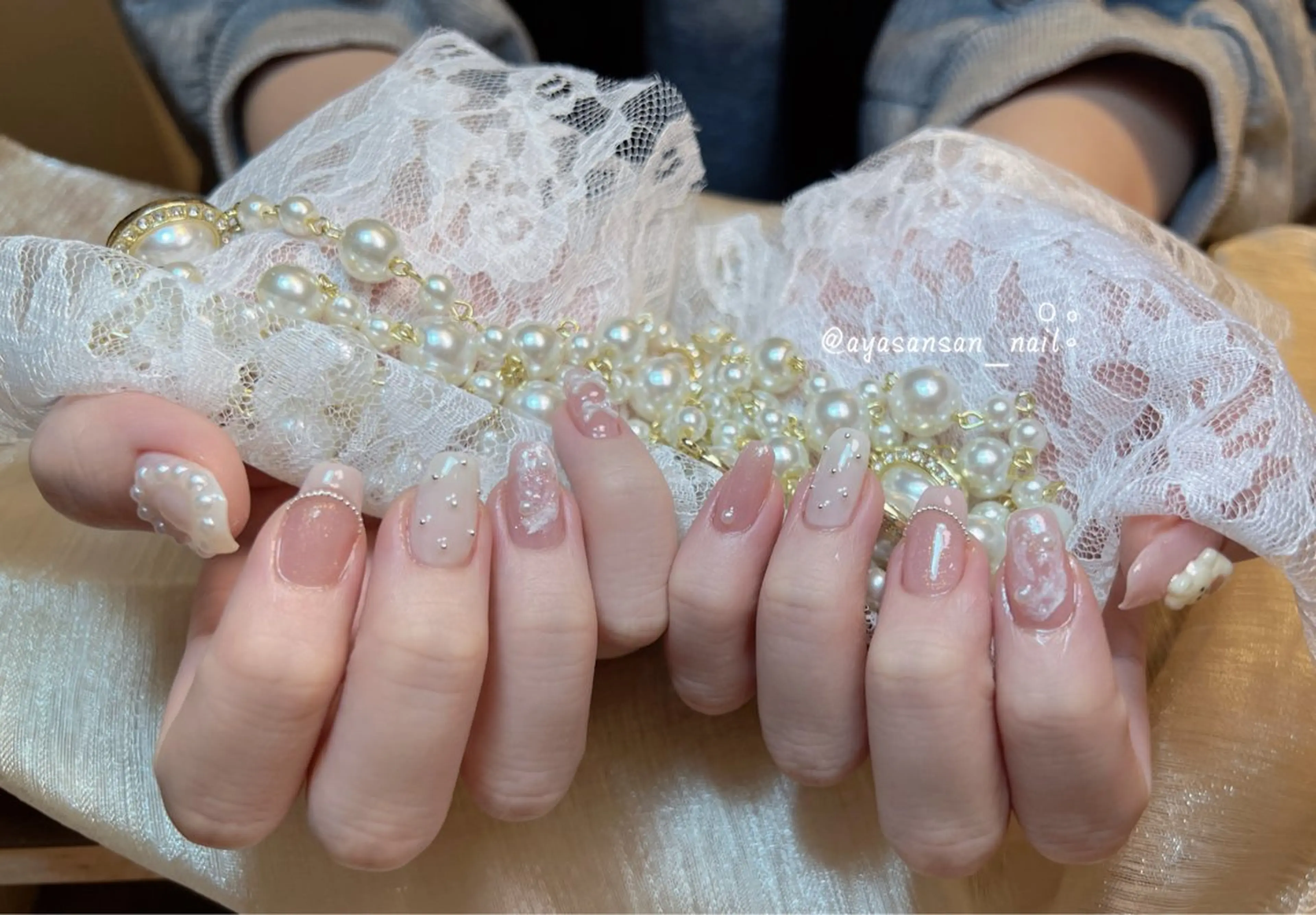 ネイル ハンドネイル ハンドケア あや✨🌸長さだし カワイイ系ピンク専門のネイルデザイン