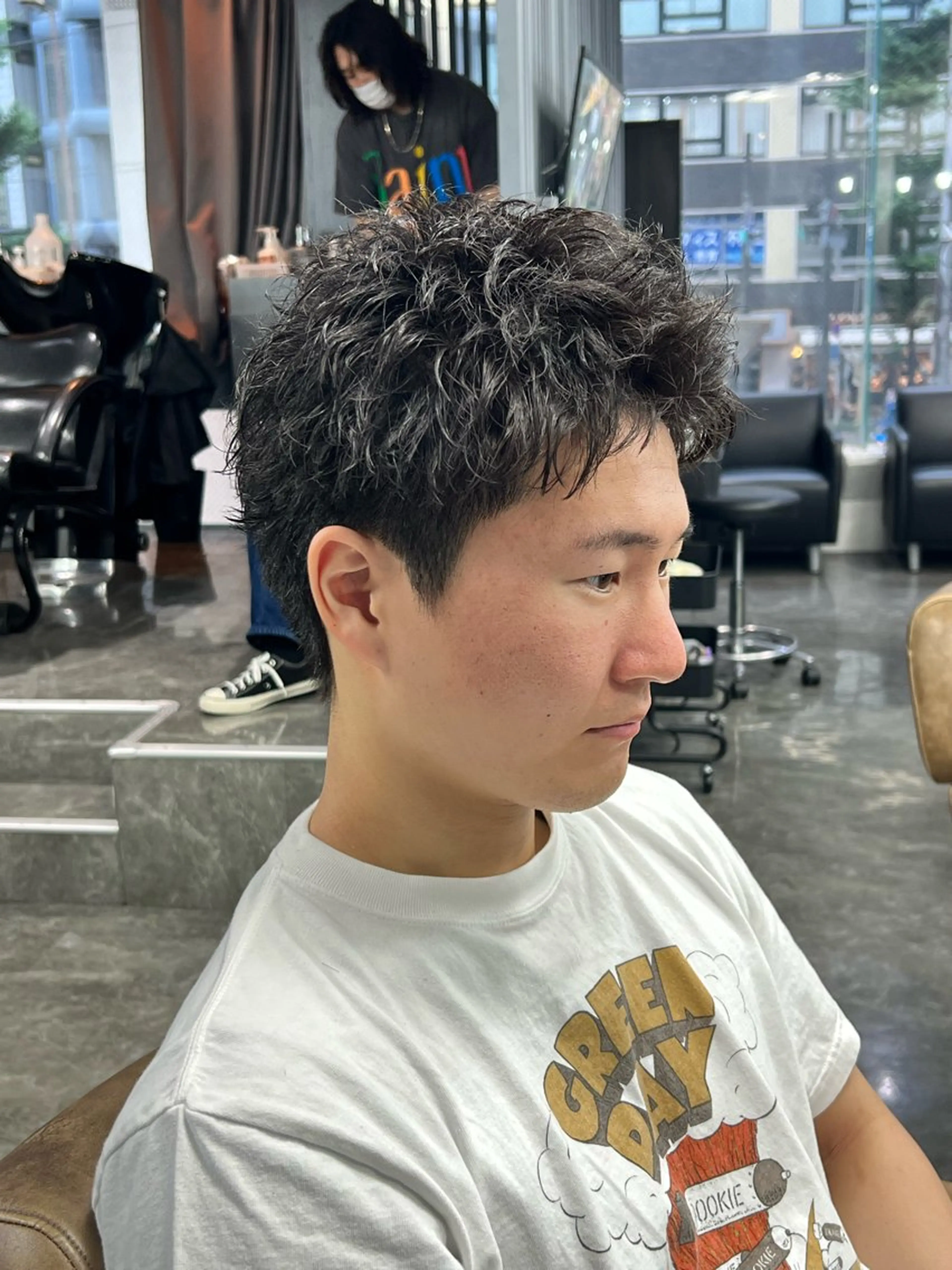 メンズカット＋ピンパーマの写真
