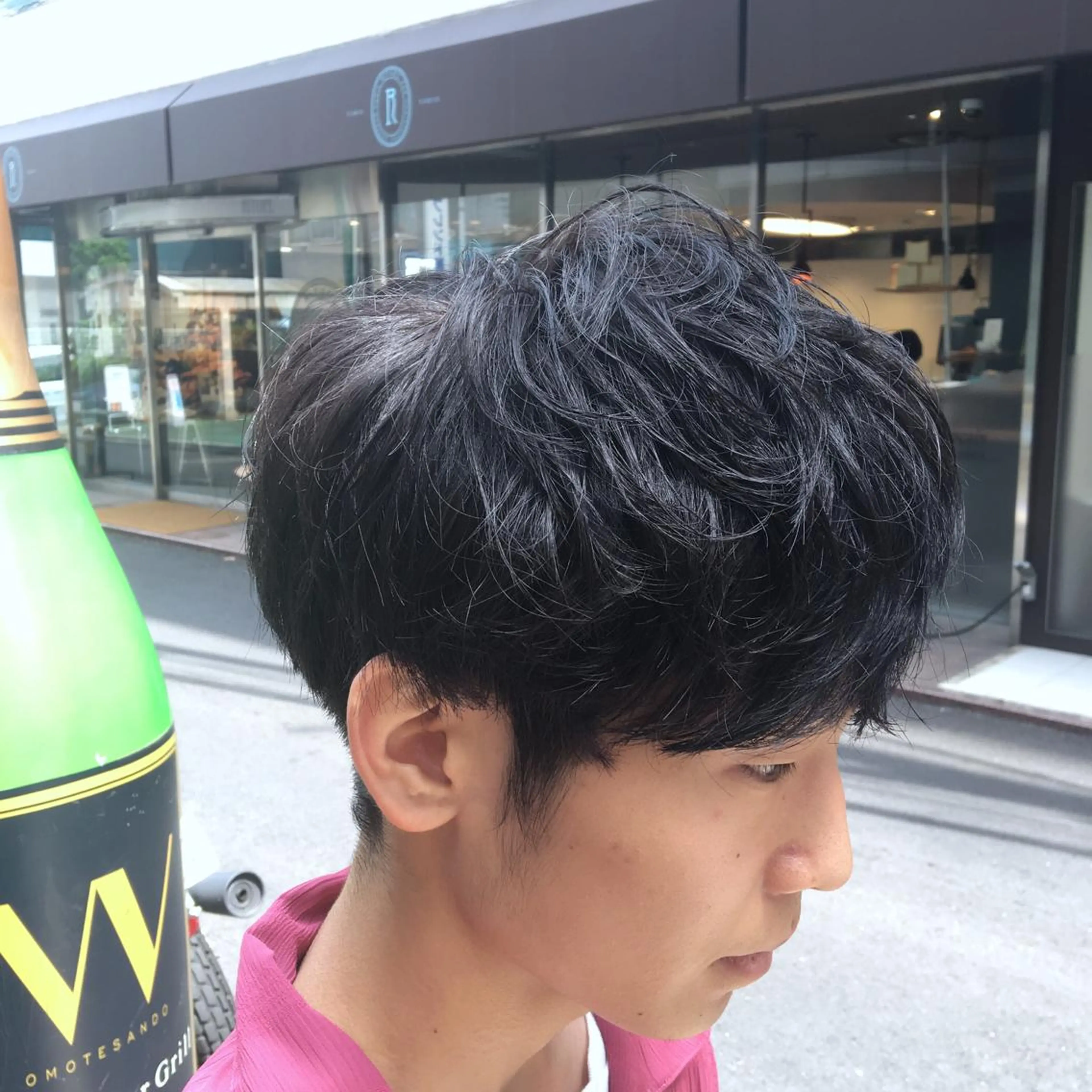 ショート カラー メンズ ブルーカラー ブルージュ 境 健助のヘアスタイル