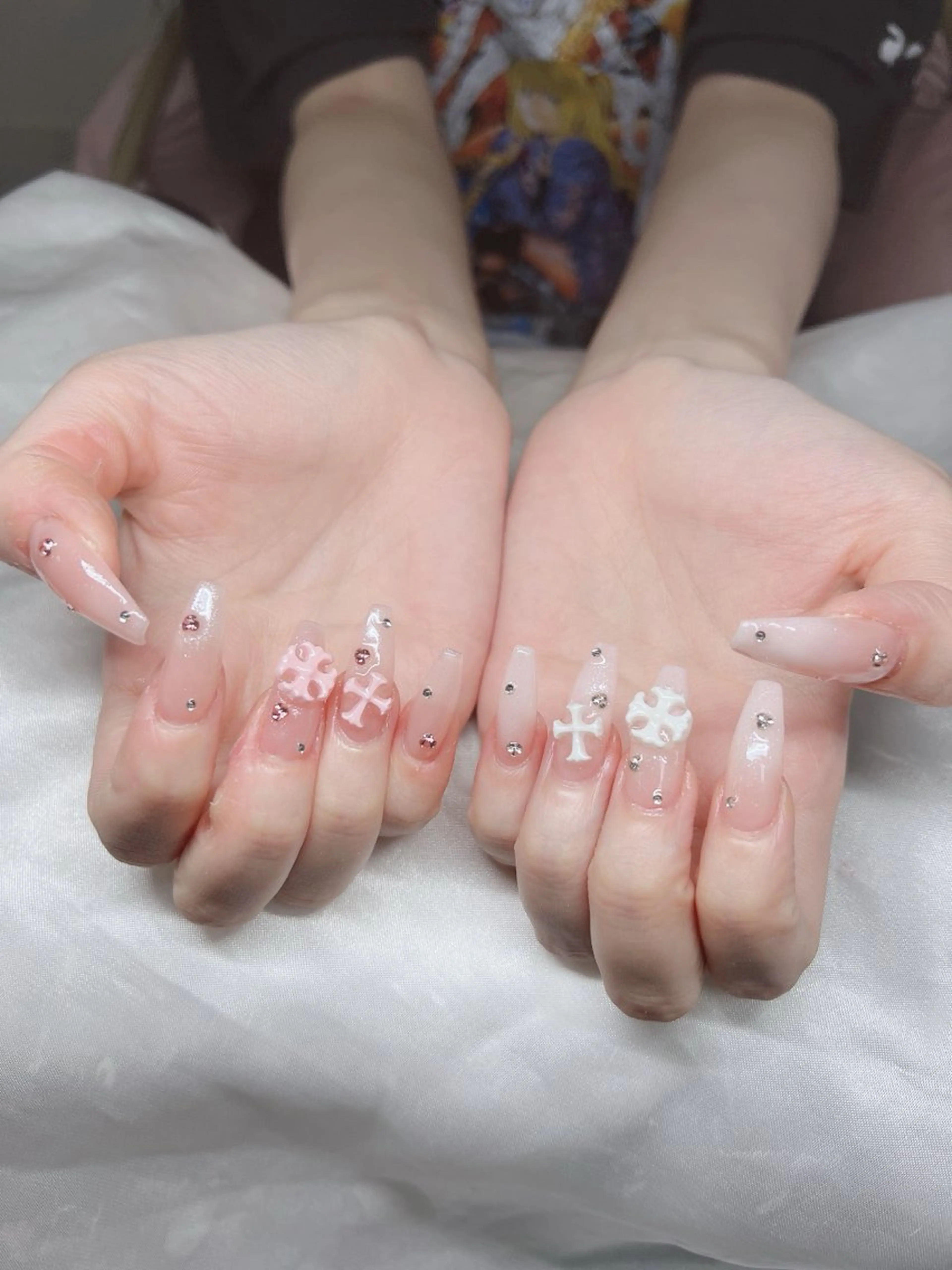 ネイル 長さ出し グラデーション キラキラネイル マグネットネイル ニュアンスネイル Lee Nails チップ長さだし専門店のネイルデザイン