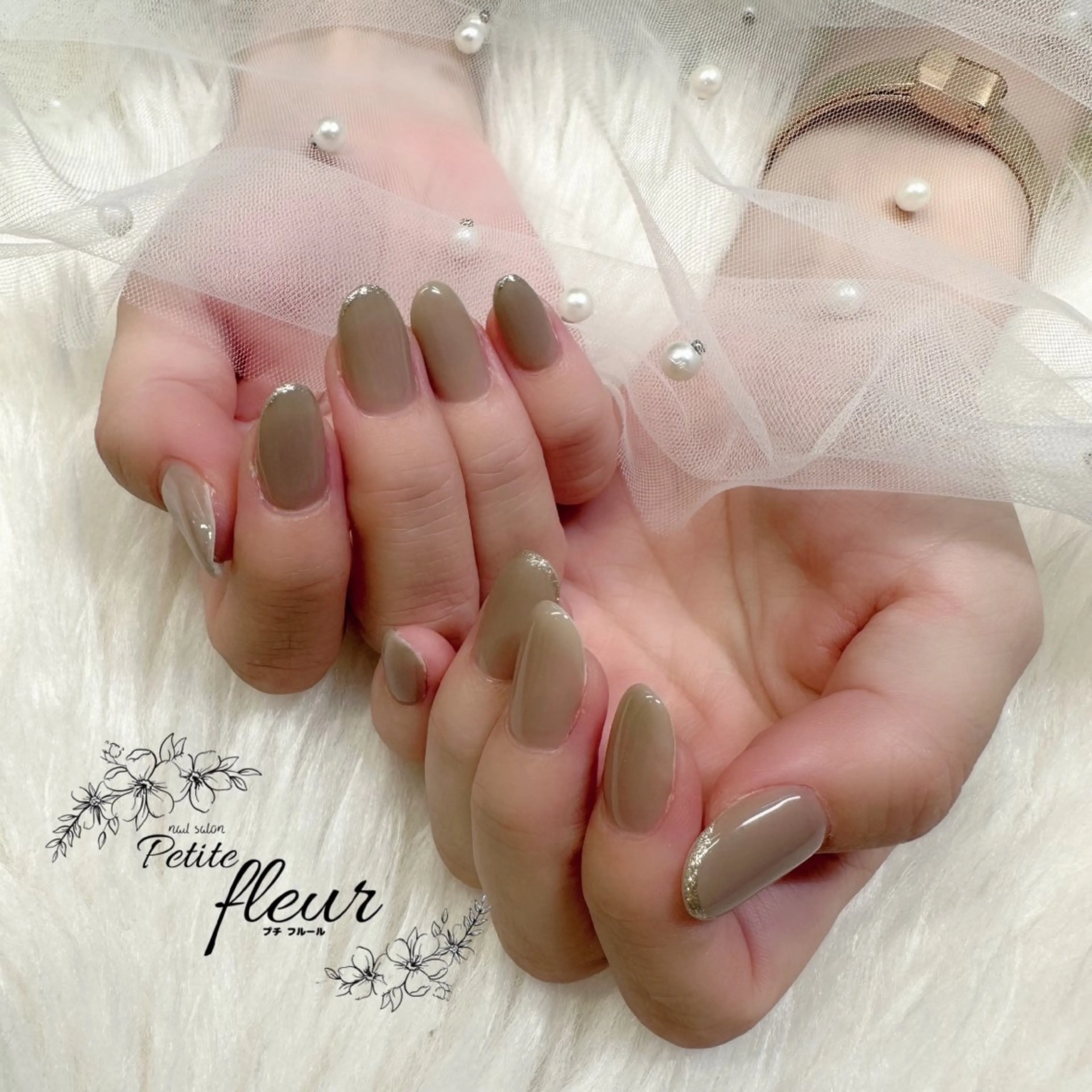 ネイル ラメ(グリッター) ワンカラーネイル シンプルネイル ❁⃘*。Petite fleur❁⃘*りさのネイルデザイン