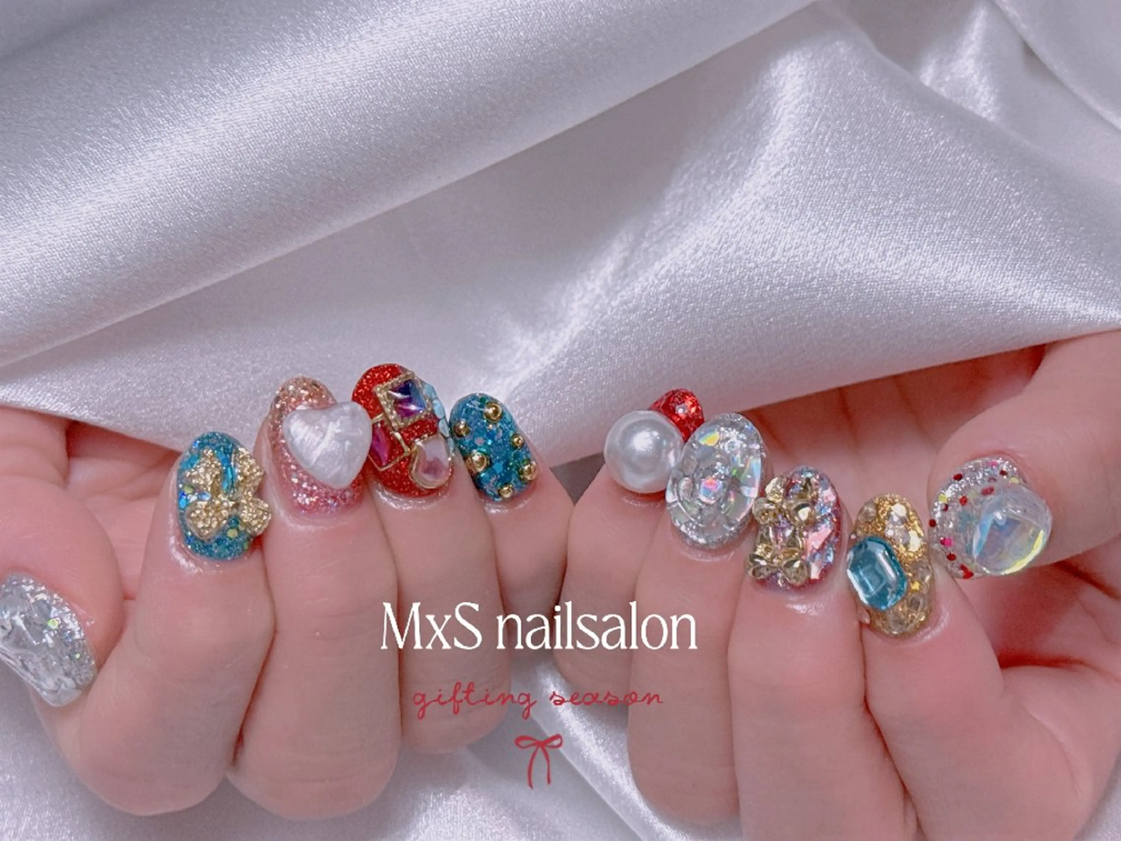 ネイル ジェルネイル 韓国ネイル マグネットネイル パラジェル ワンホンネイル ハンドネイル M×S Nail みなのネイルデザイン