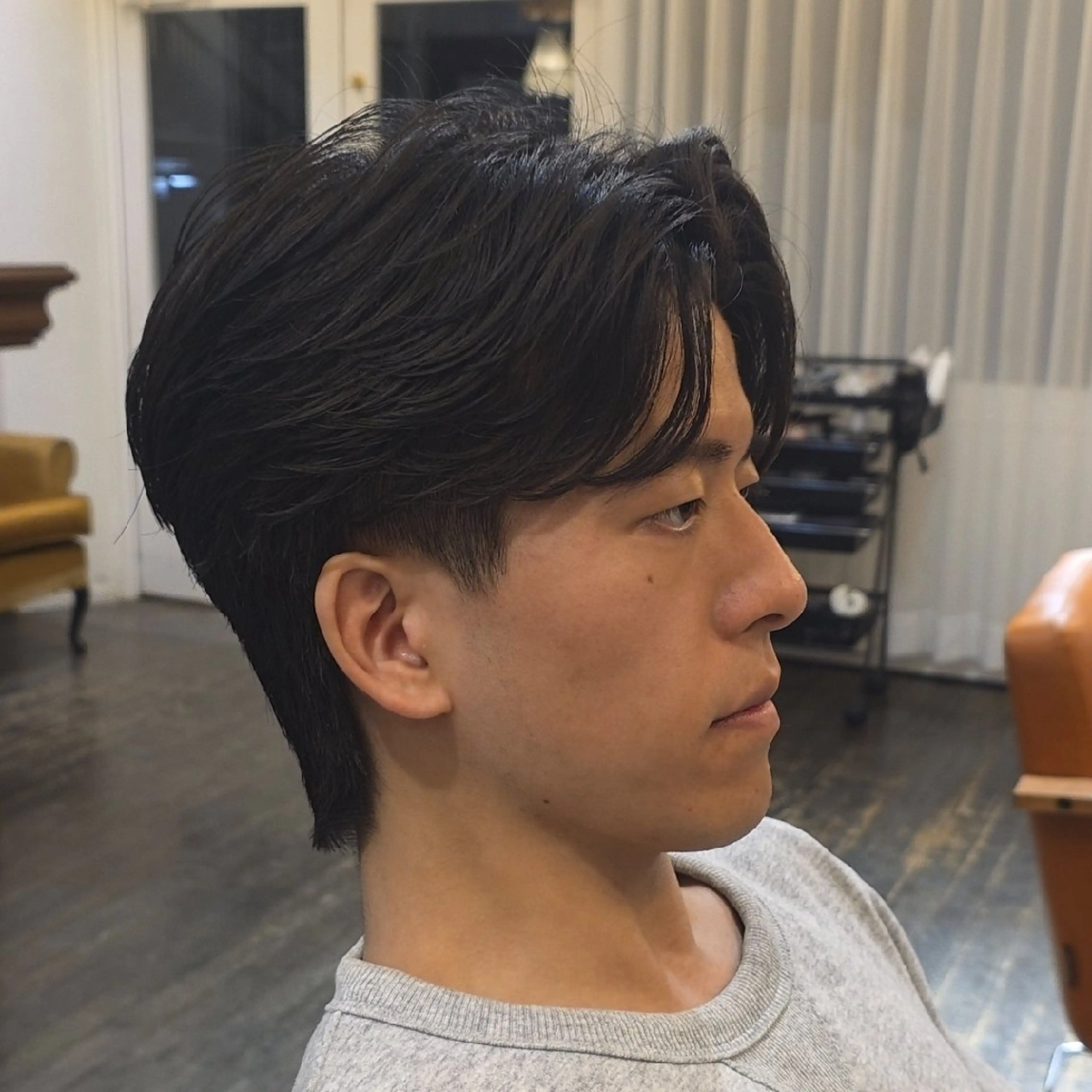 ショート パーマ カット パーマ トリートメント RYU/毛流れパーマ /前髪立ち上げ⚡️のヘアスタイル