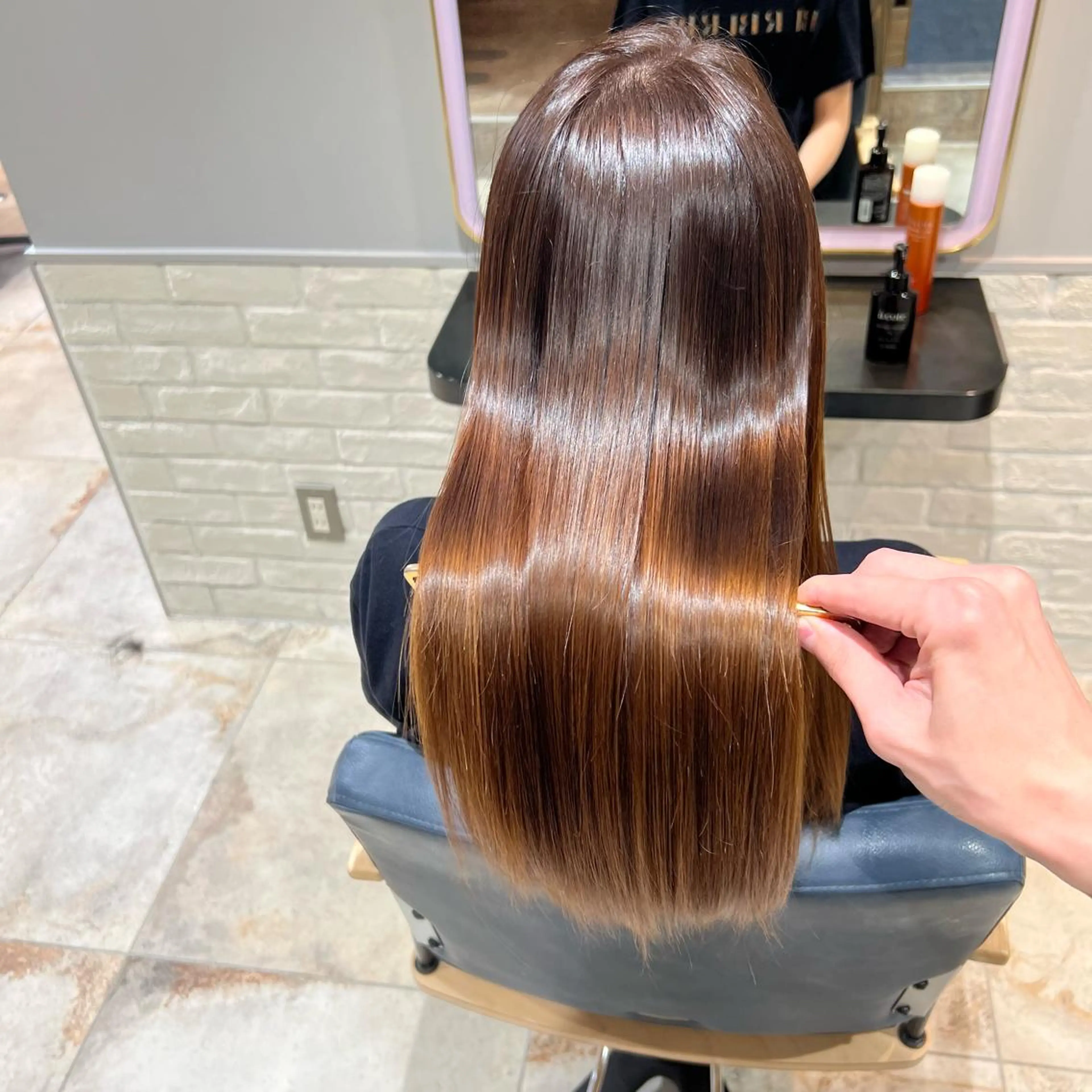 ロング 🍀失敗しない 縮毛矯正熊谷竜馬🍀のヘアスタイル