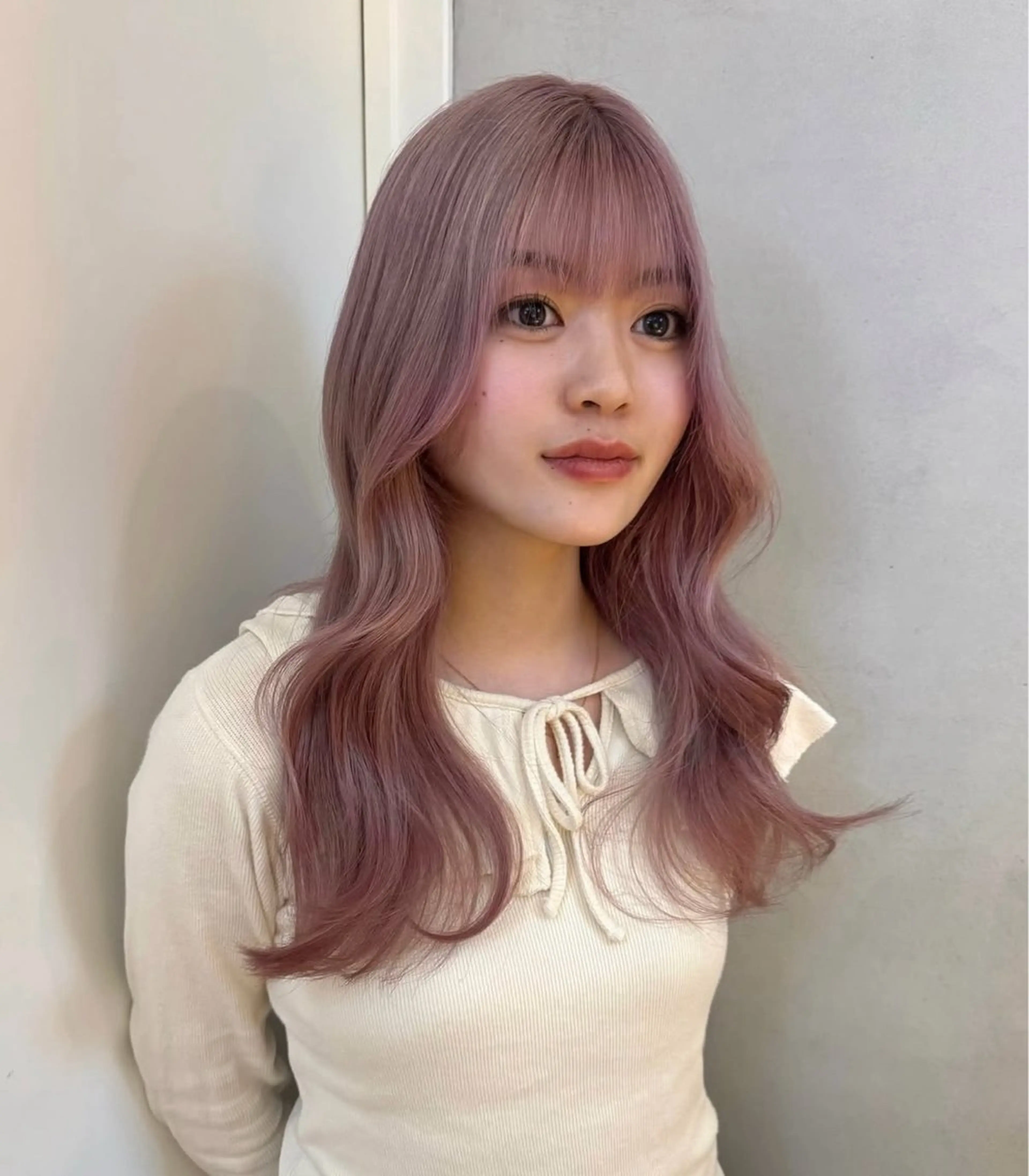 セミロング カラー ヘアアレンジ 縮毛矯正履歴からの ブリーチ /mamiのヘアスタイル