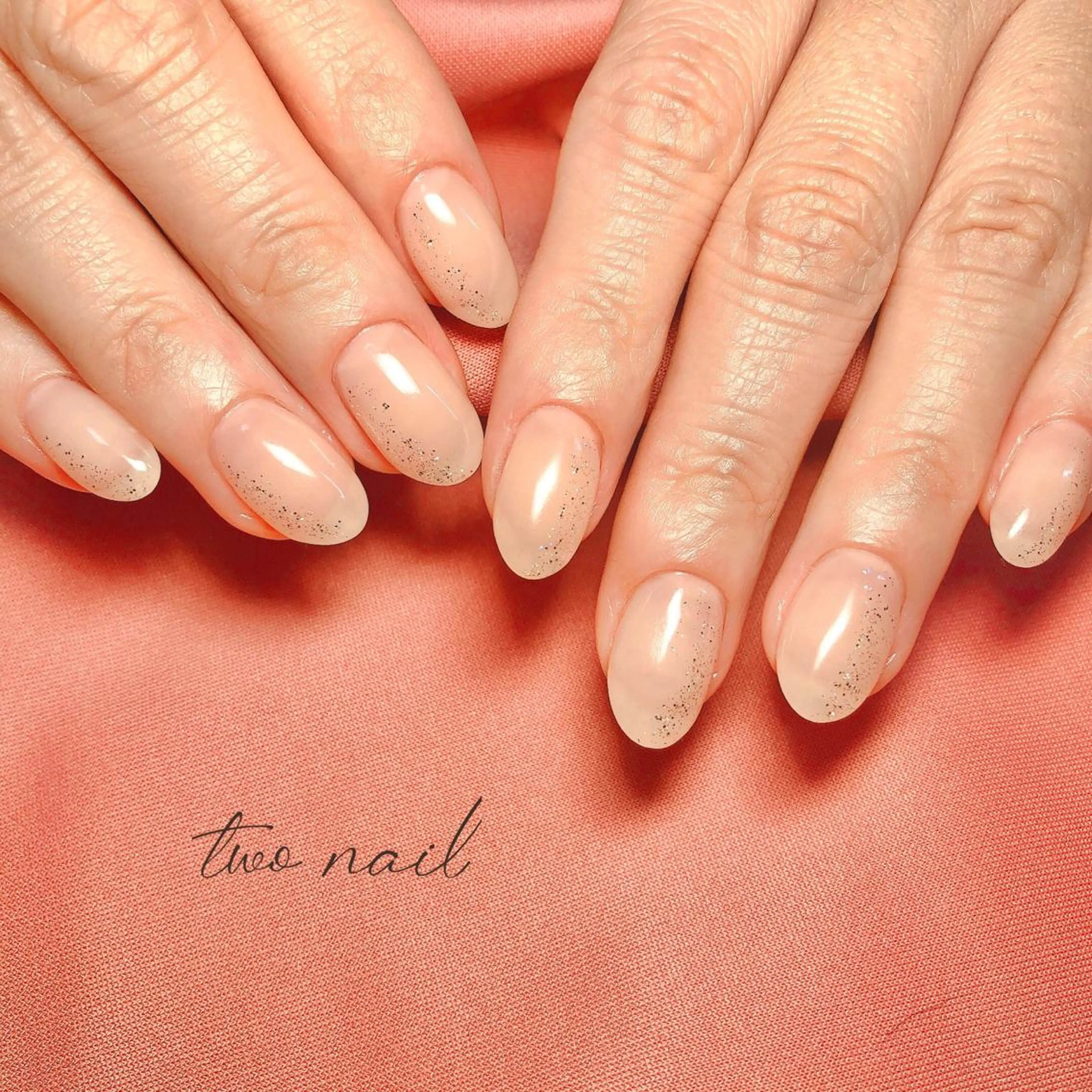 ネイル アートネイル フットネイル ハート ニュアンスネイル ホワイト ハンドネイル two nailのネイルデザイン