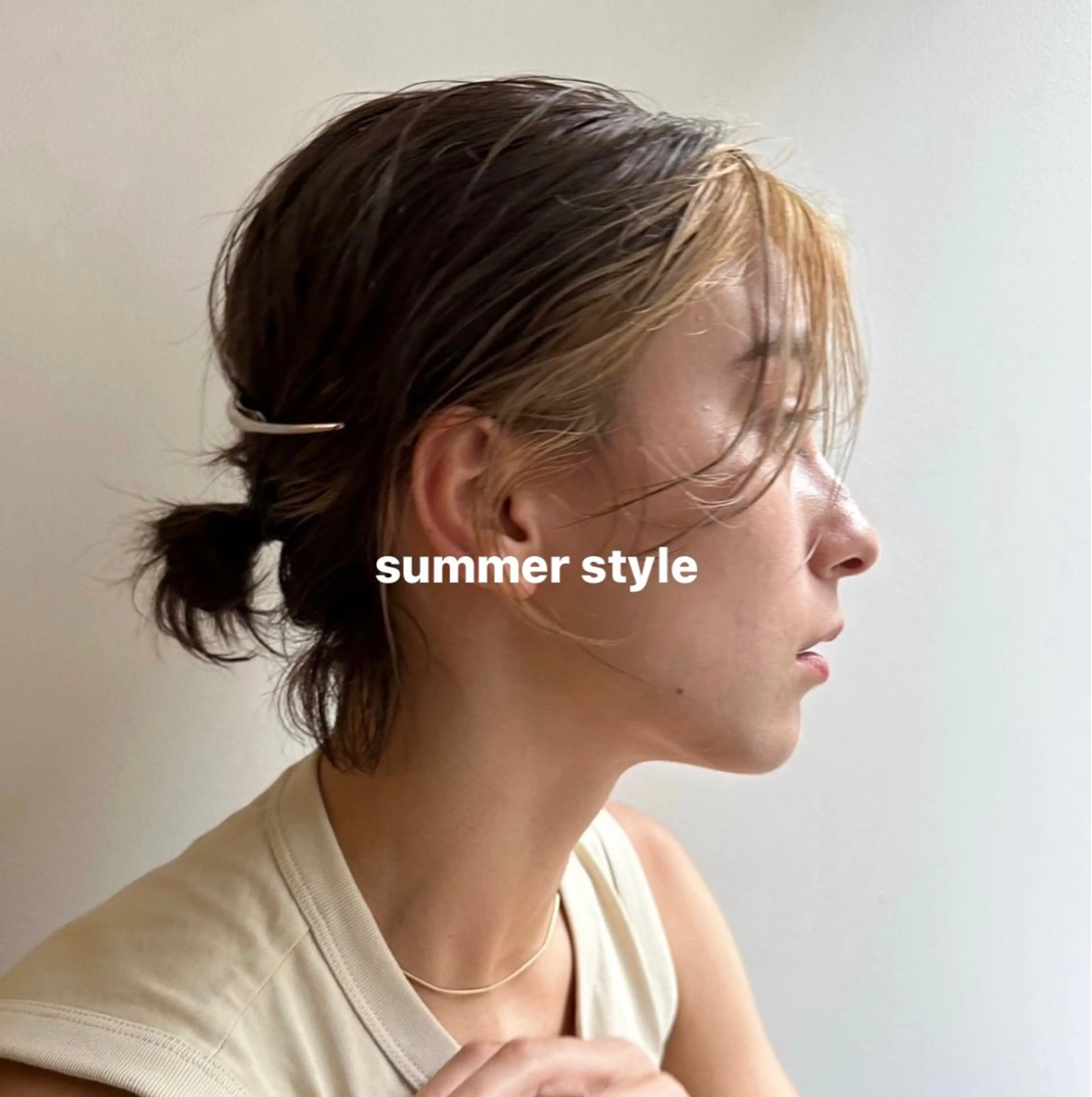 ミディアム カラー ヘアアレンジ 透明感カラー、 アレンジ/miyuのヘアスタイル