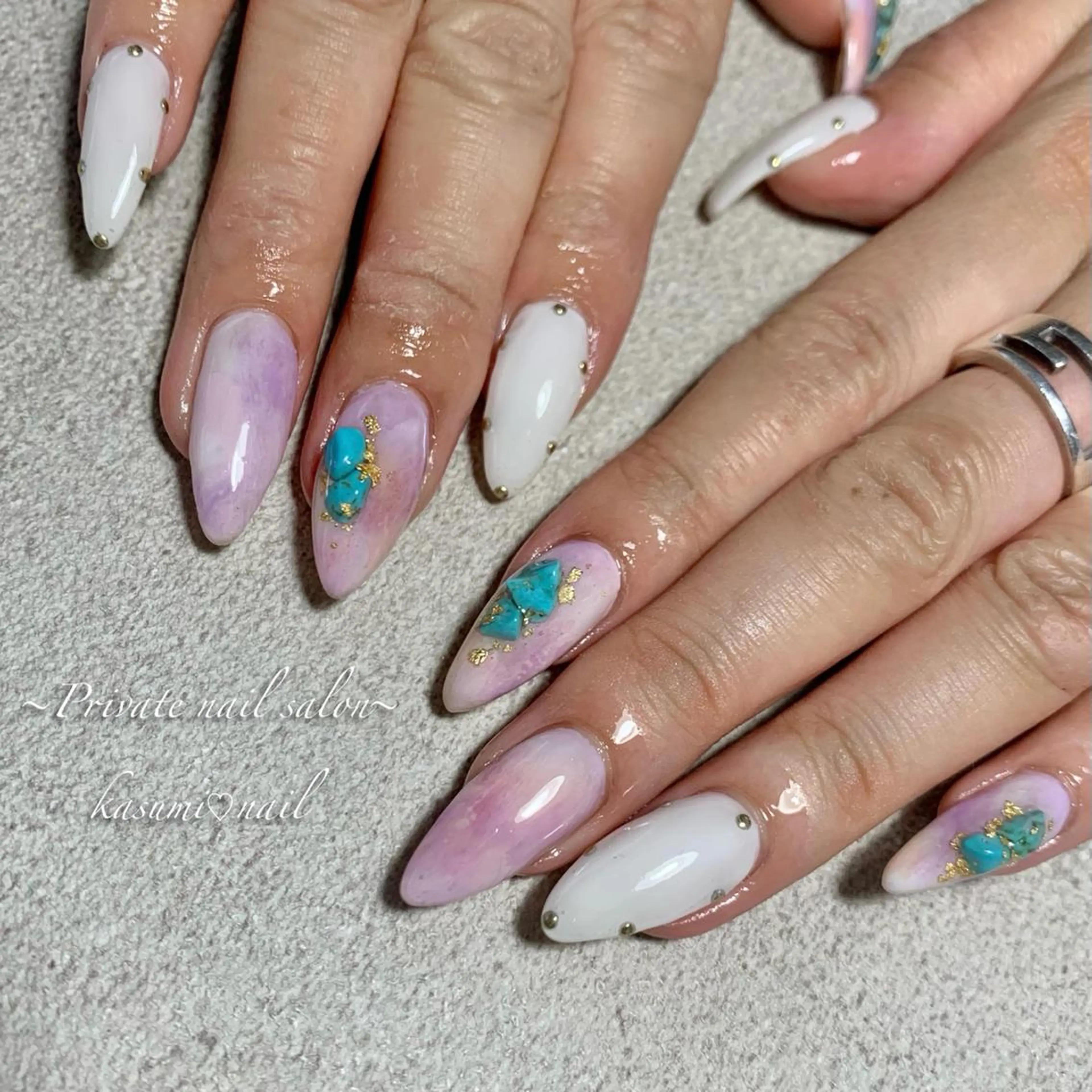 ネイル ラメ(グリッター) マグネットネイル ミラーネイル ニュアンスネイル 冬ネイル KASUMI♡ Nailのネイルデザイン