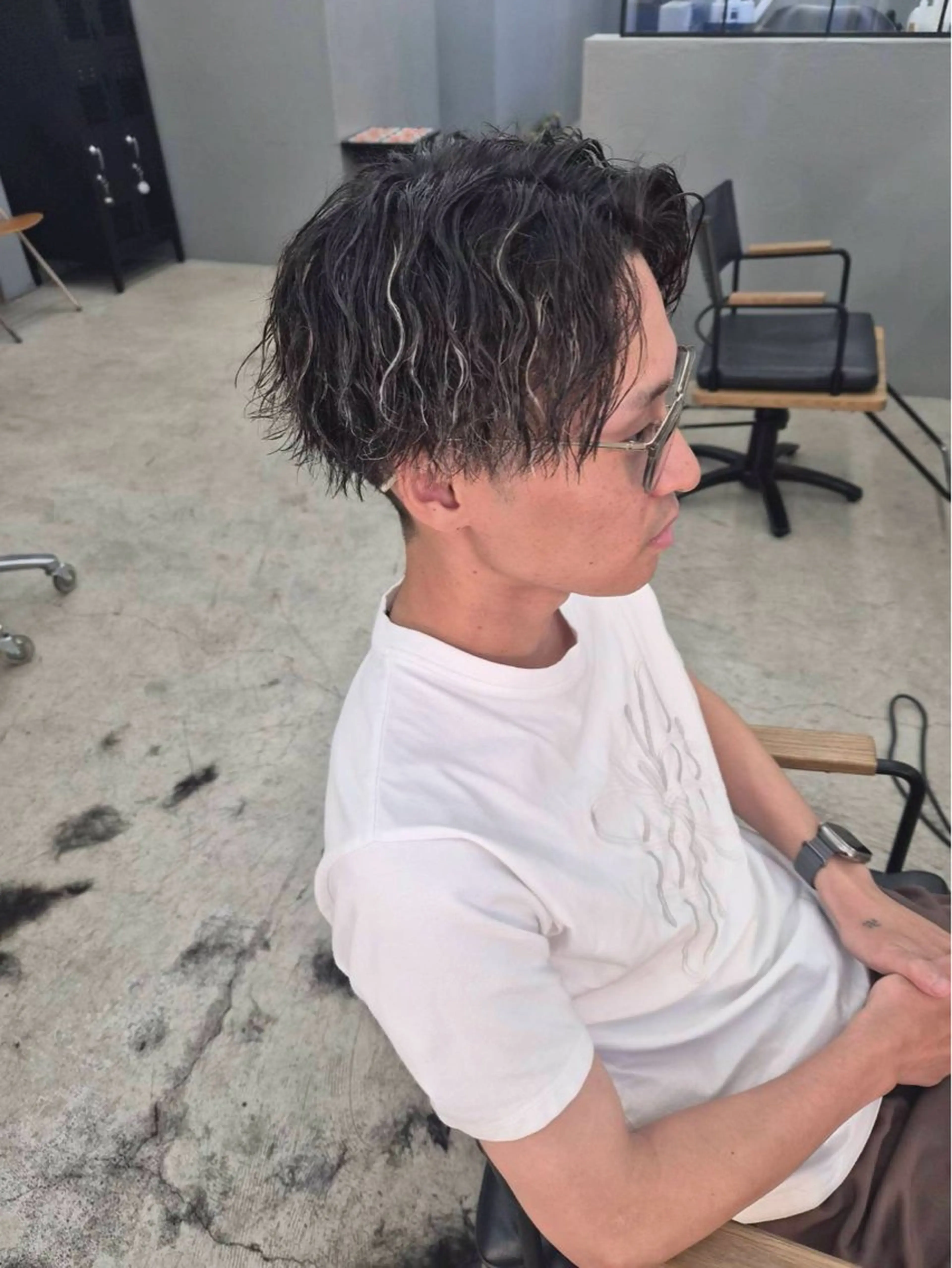 ショート カラー パーマ メンズ メンズ専門サロン wokeのヘアスタイル