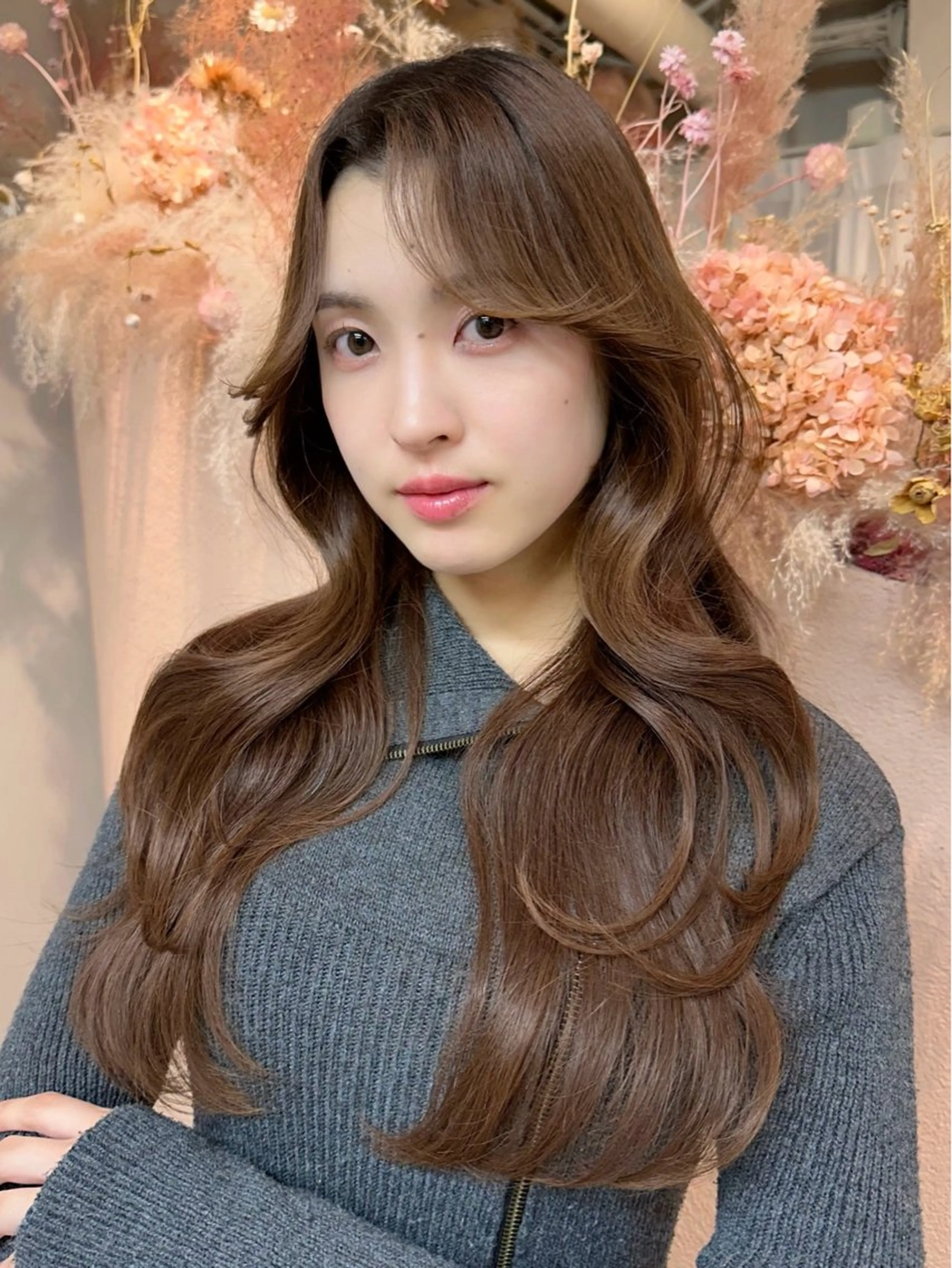 ロング カラー ブラウンカラー 透明感カラー レイヤーカット カット ヘアカラー 韓国ヘア🦢🖤 Sayumiのヘアスタイル