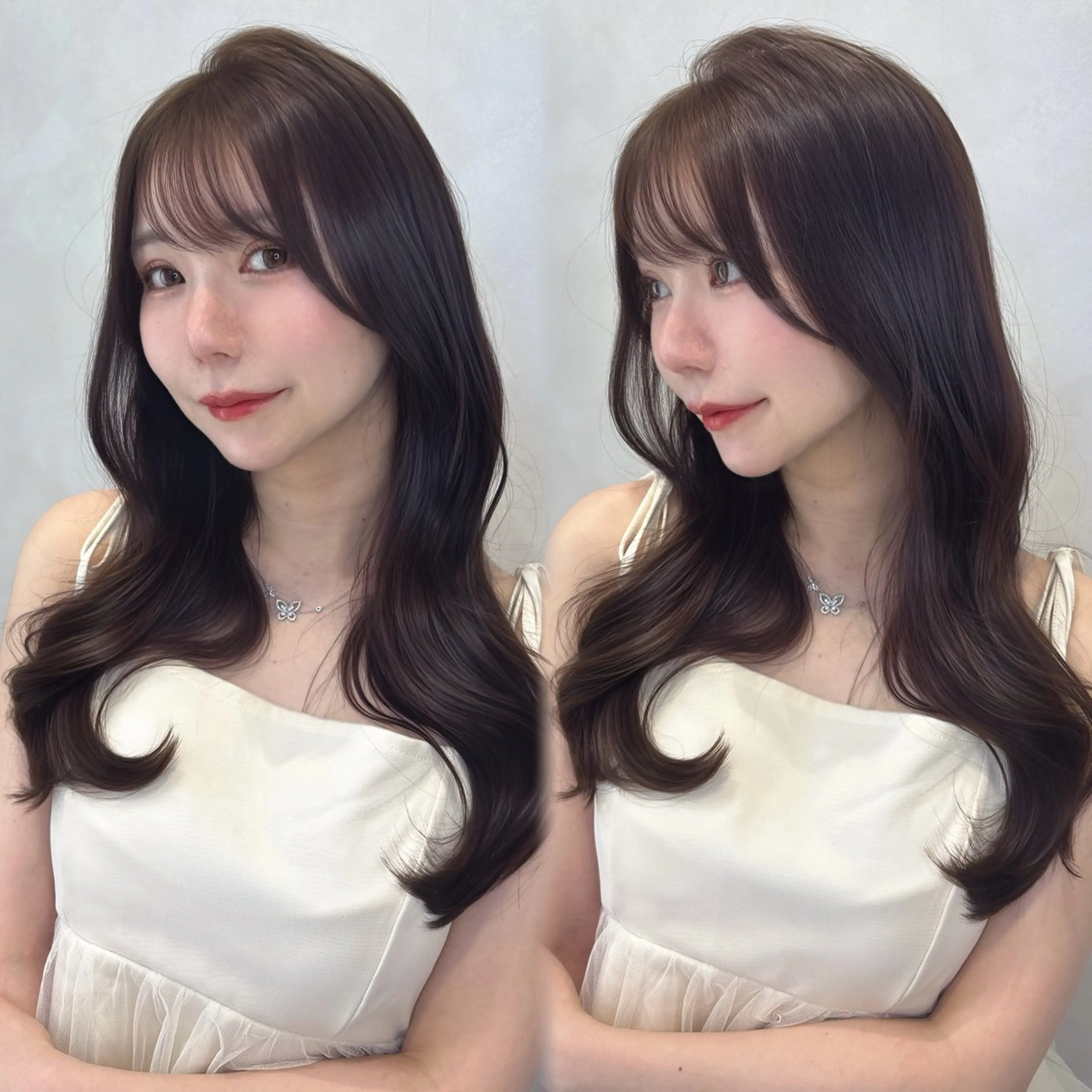 ロング 韓国レイヤー×髪質 改善︎💕︎あかねのヘアスタイル