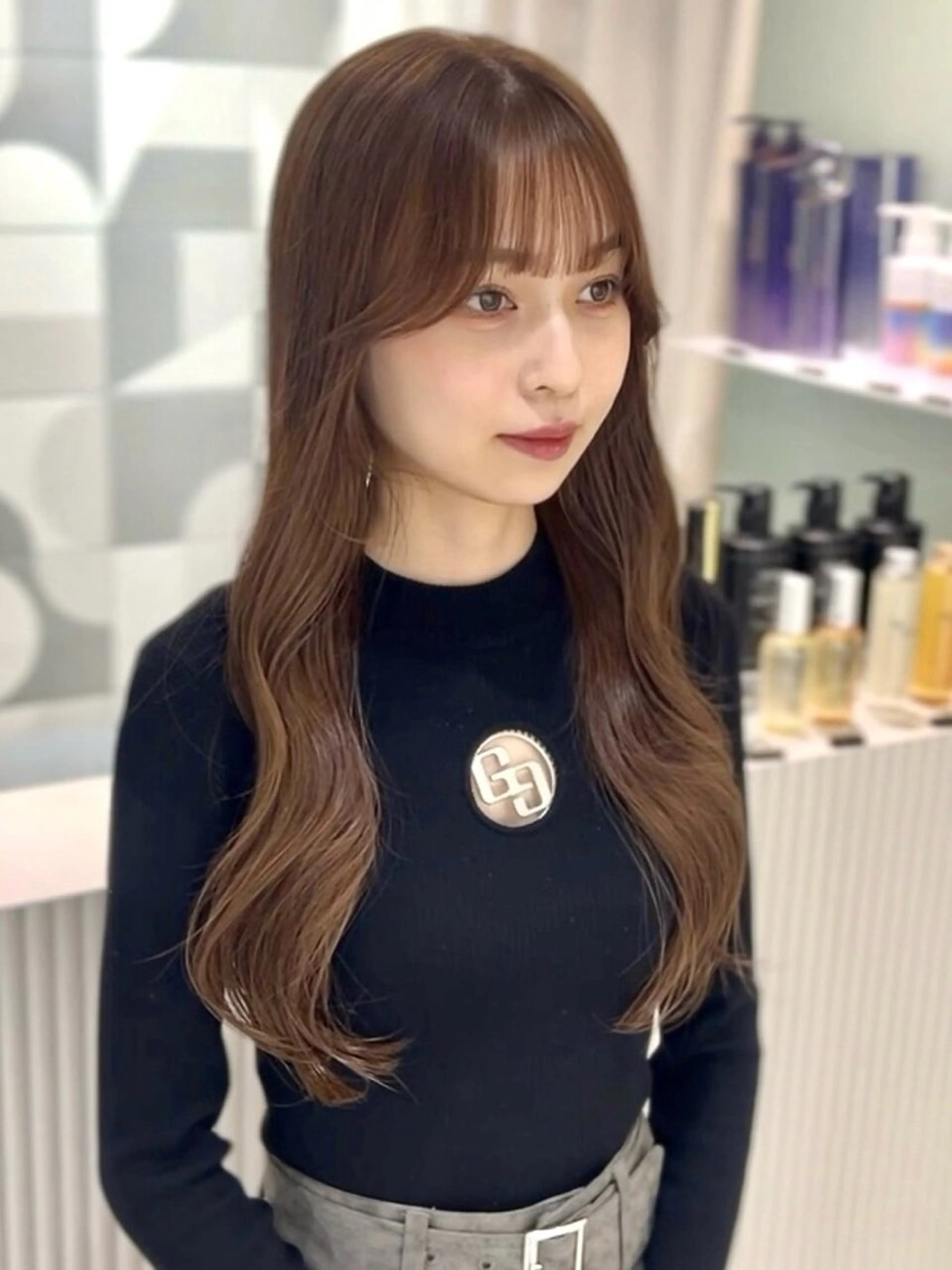 ロング カラー ベージュカラー ブリーチ ブリーチなしカラー ヘアカラー lovest sayanaのヘアスタイル