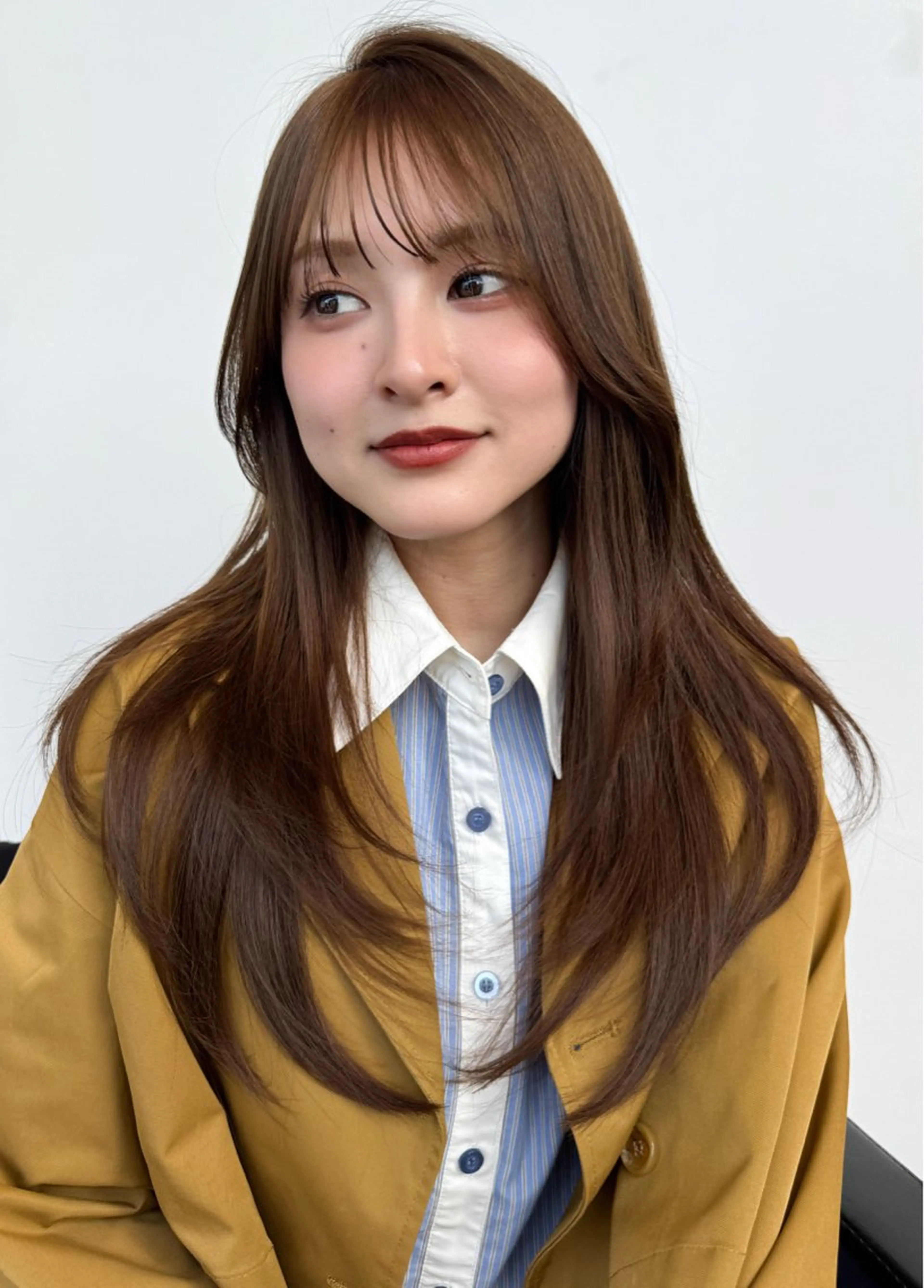 セミロング カット ヘアカラー 艶髪／レイヤー／ 垢抜け🩵／MARIのヘアスタイル