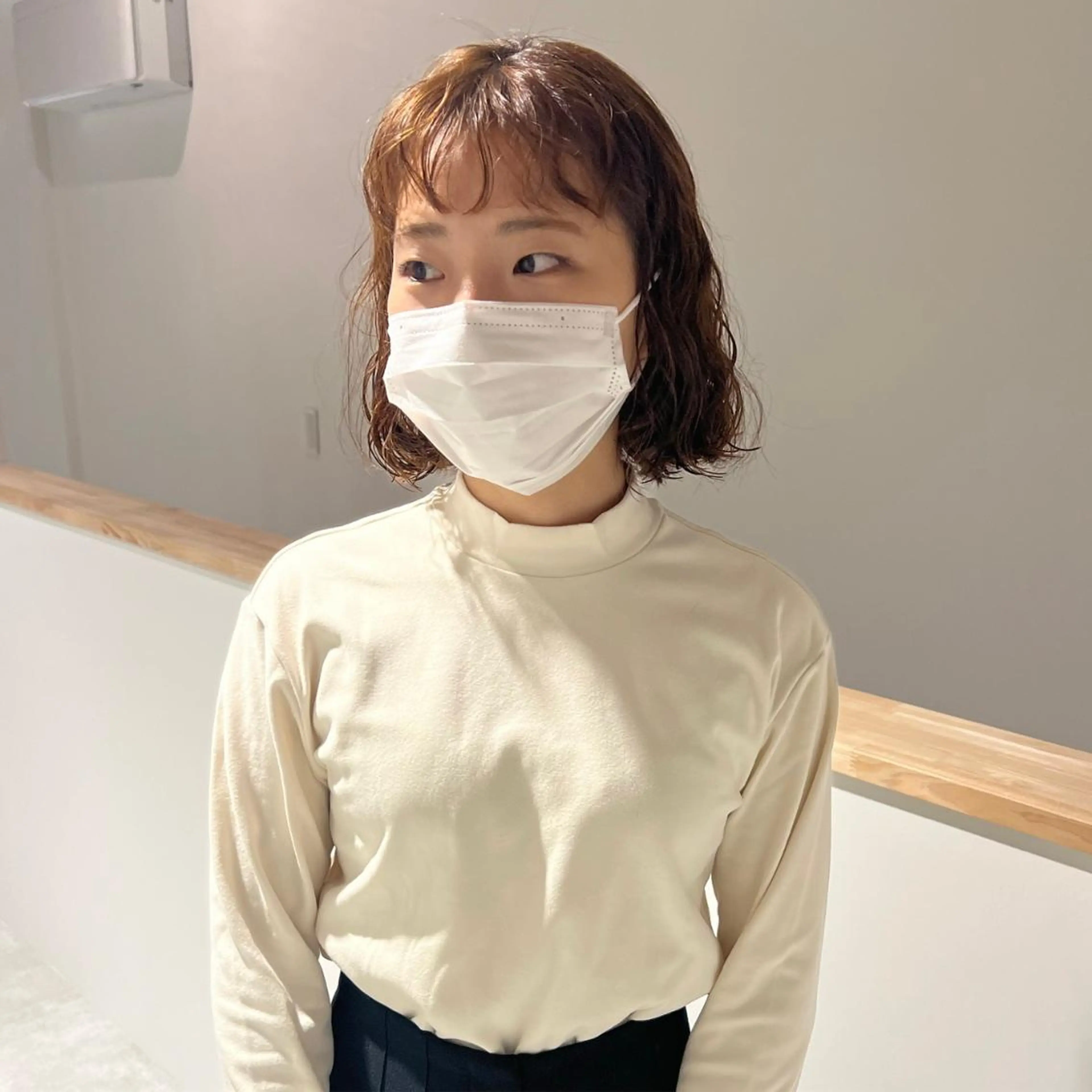 ミディアム パーマ ミディアムパーマ io濱川 遥のヘアスタイル