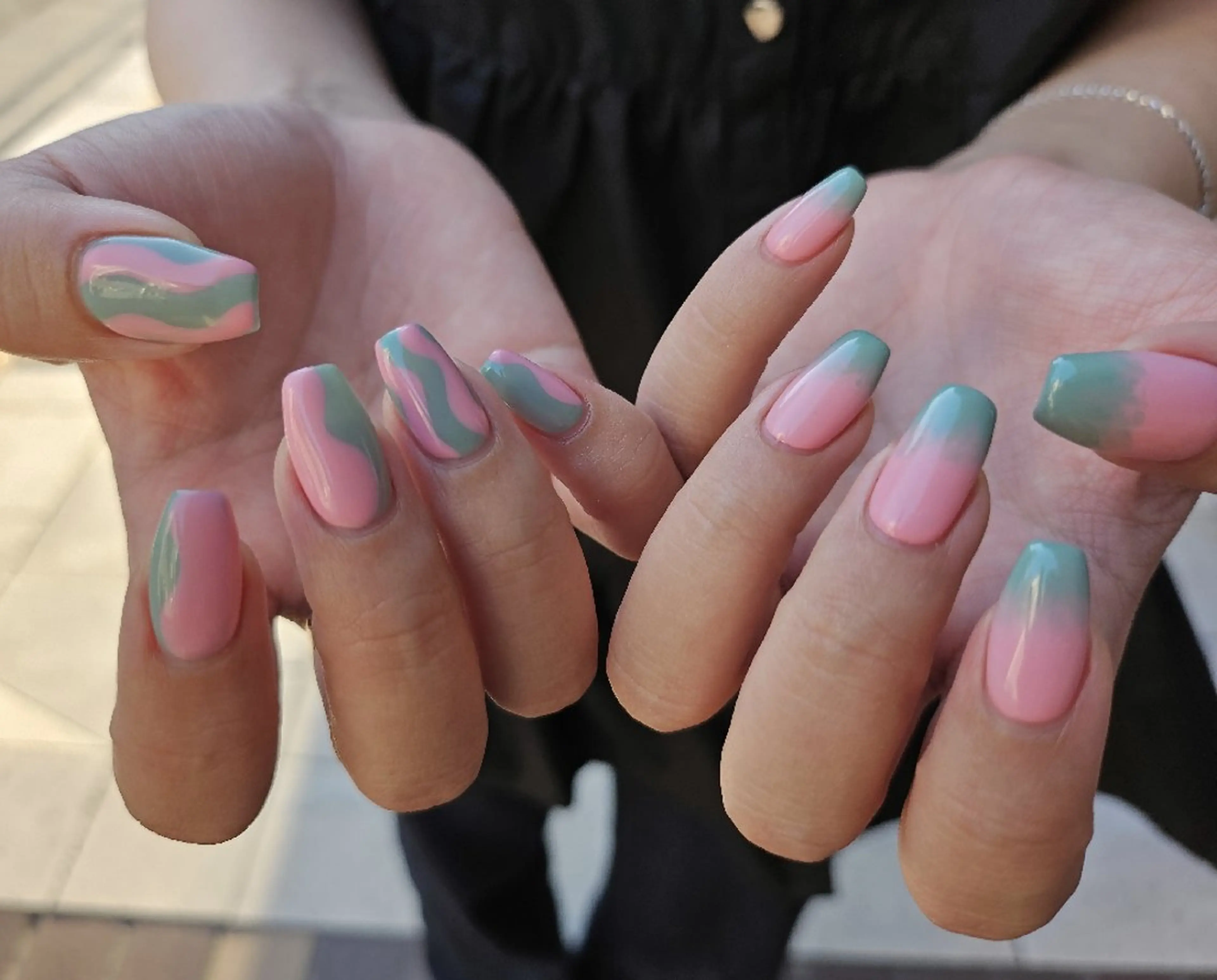 ネイル ジェルネイル 持ち込み パラジェル 夏ネイル puku nail 🌼kazu🌼のネイルデザイン