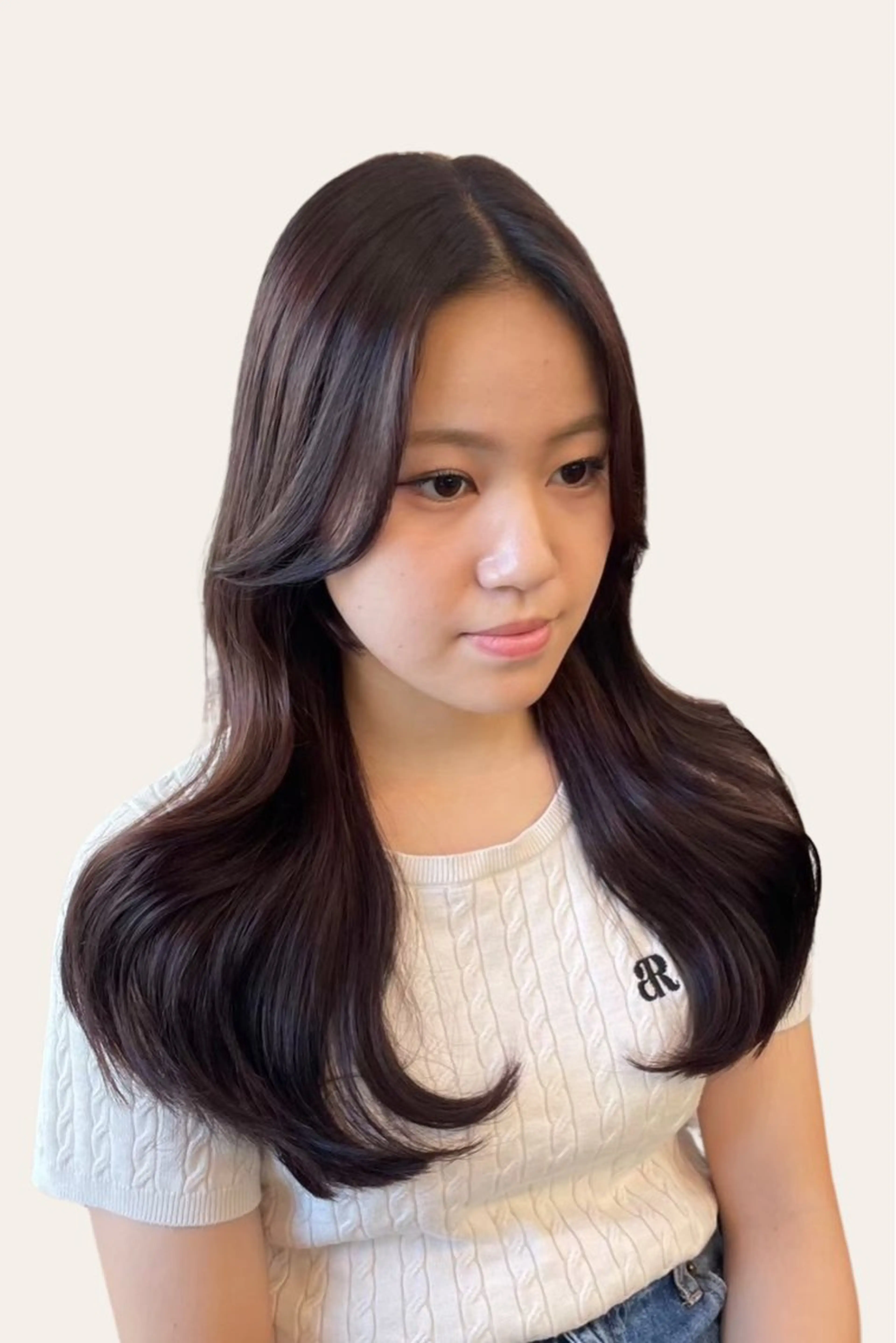 セミロング カット ヘアカラー トリートメント レイヤー/ボブ/ 透明感カラー/ニワのヘアスタイル