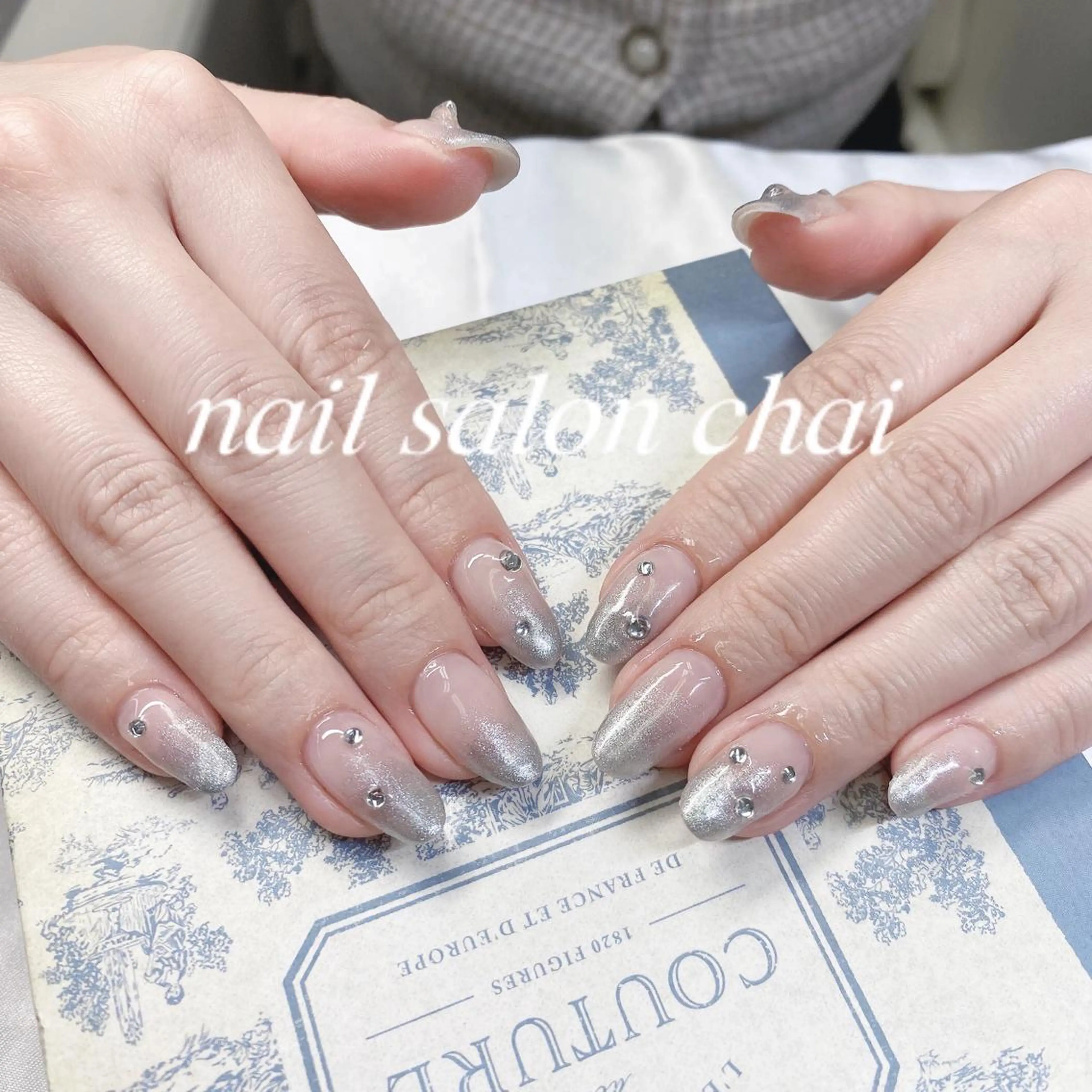 ネイル グラデーション マグネットネイル nail salon chai 上本町のネイルデザイン