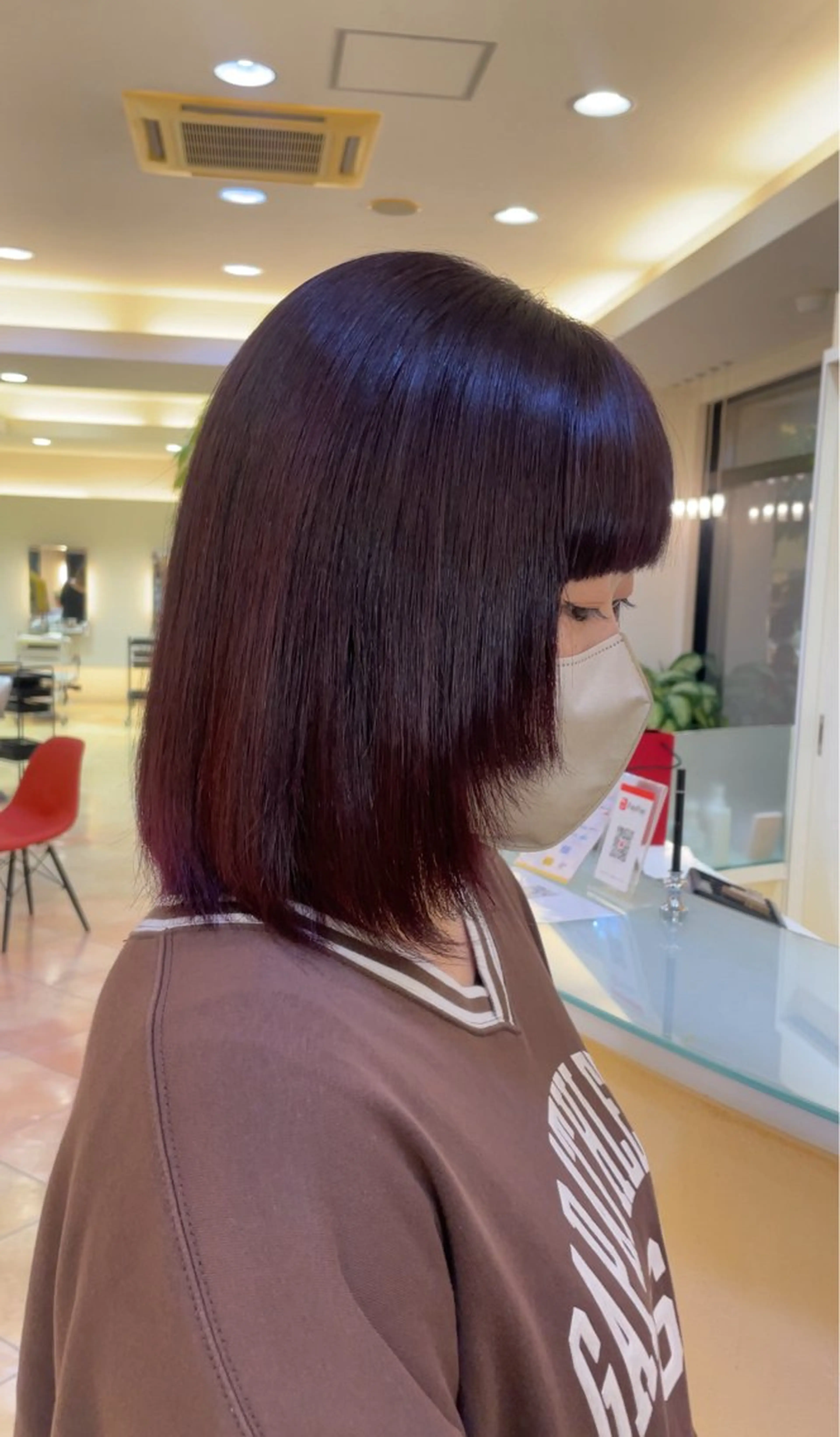 ミディアム 韓国風ヘア トリートメント カット ヘアカラー トリートメント 池田 早穂のヘアスタイル