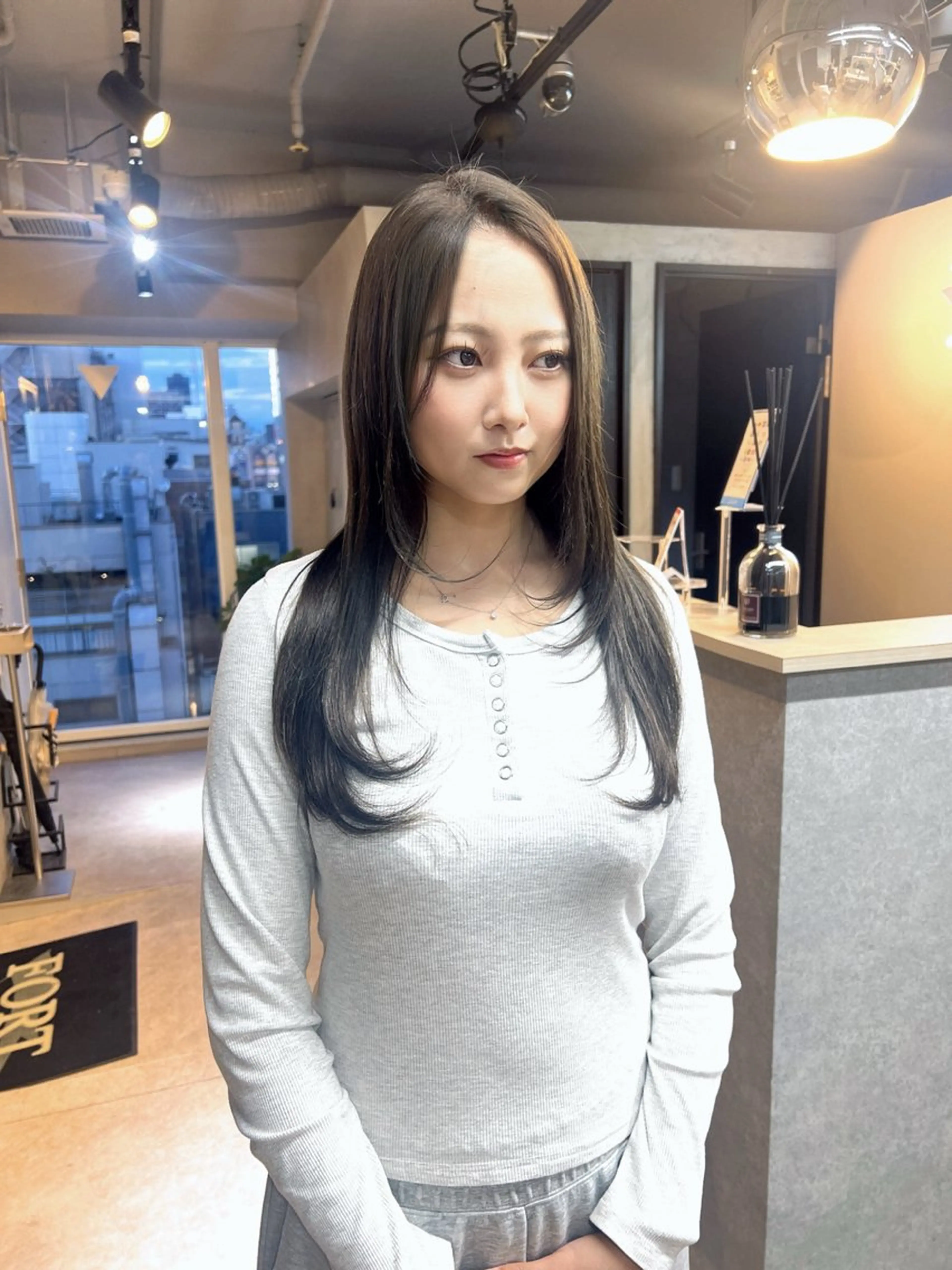 セミロング カラー AIRI/難波/ ハイトーン/髪質改善のヘアスタイル