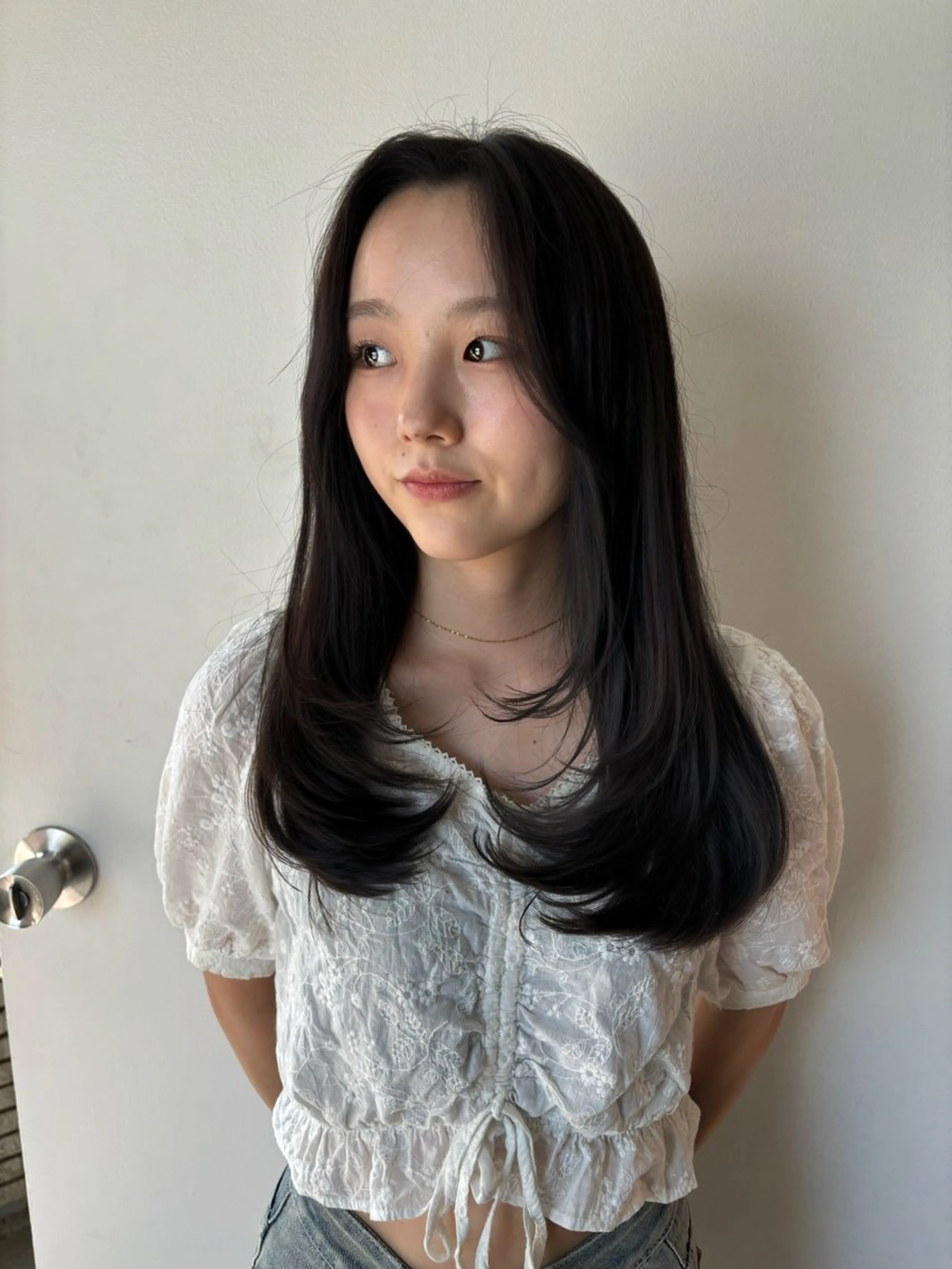 ロング カラー レイヤーカット カット ヘアカラー トリートメント レイヤーカット🎀 kanaのヘアスタイル