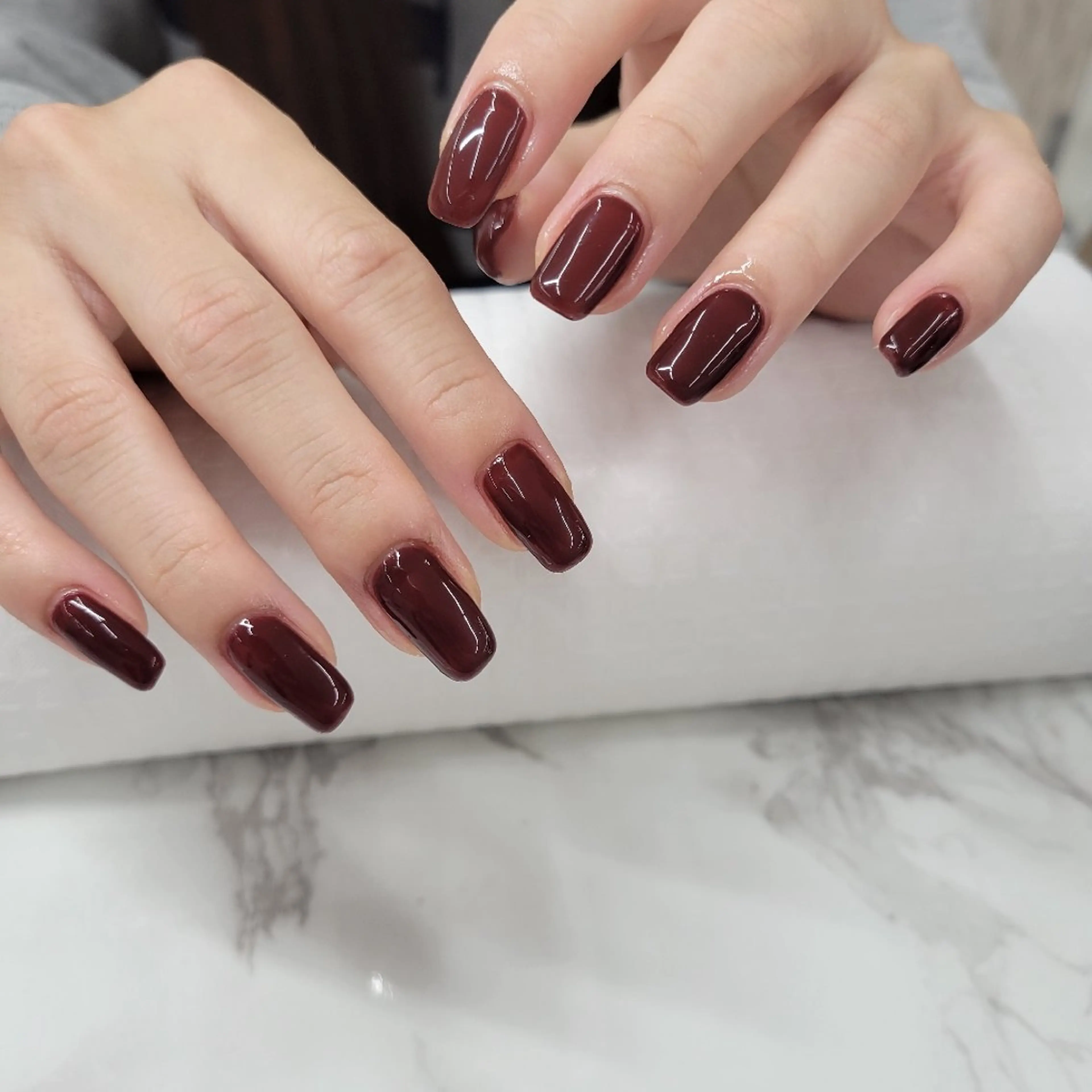 ネイル ブラウン ハンドネイル タニグチ ミカのネイルデザイン