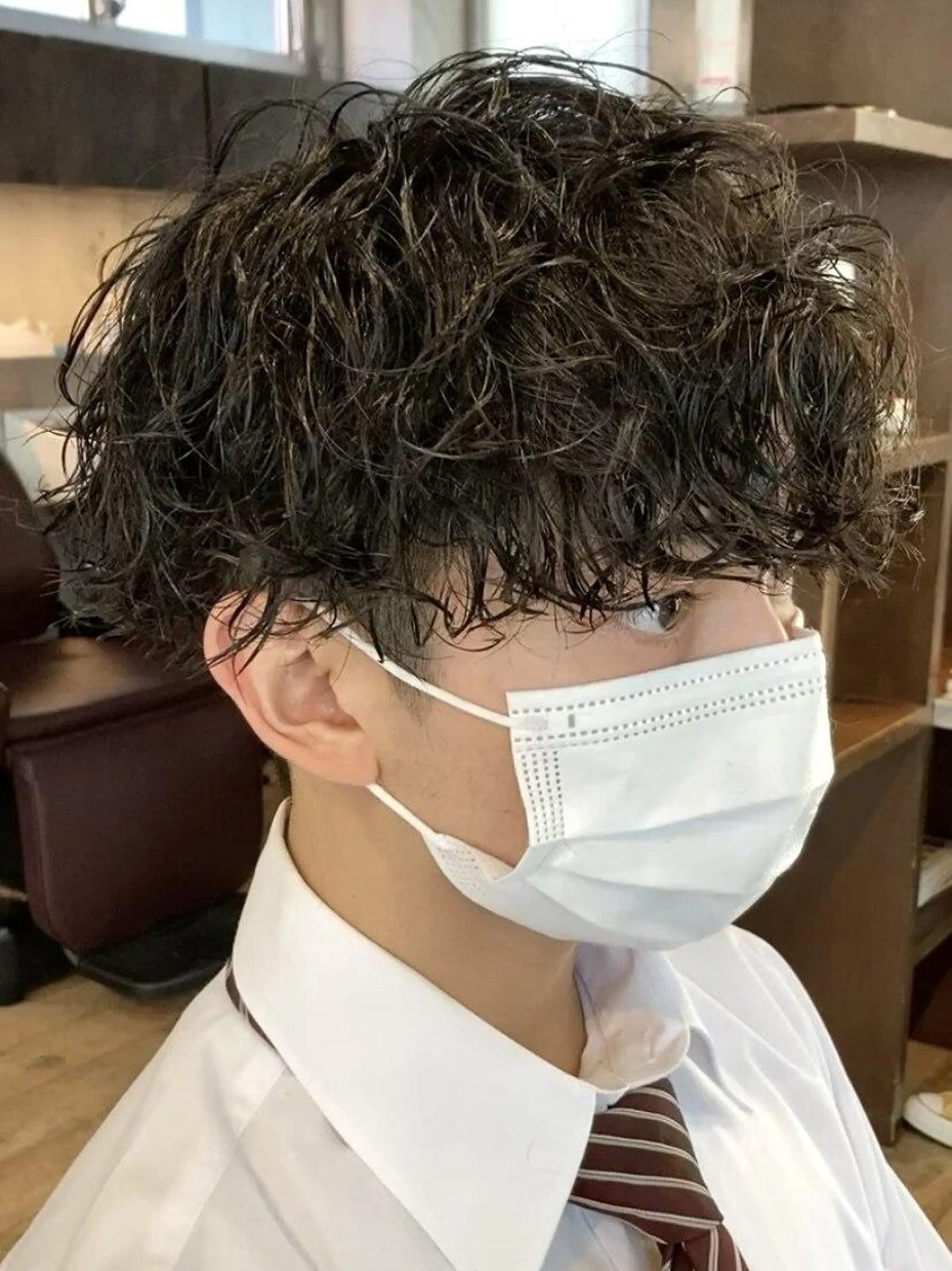 ショート パーマ メンズ カット パーマ トリートメント ヘアセット 11.12月限定割引 fifth前比嘉💥のヘアスタイル