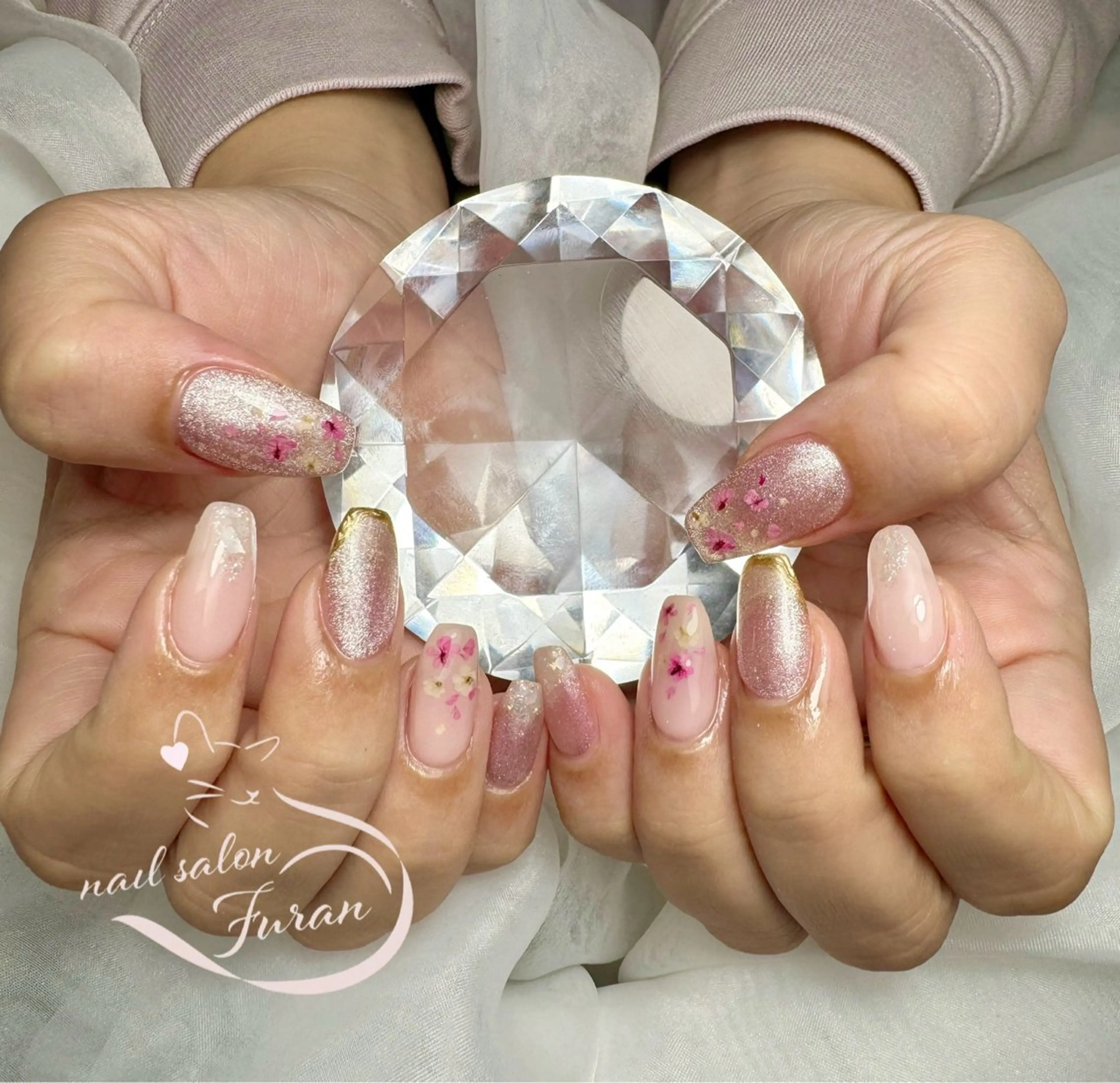ネイル フラワーネイル ハンドネイル Nail salon Furanのネイルデザイン