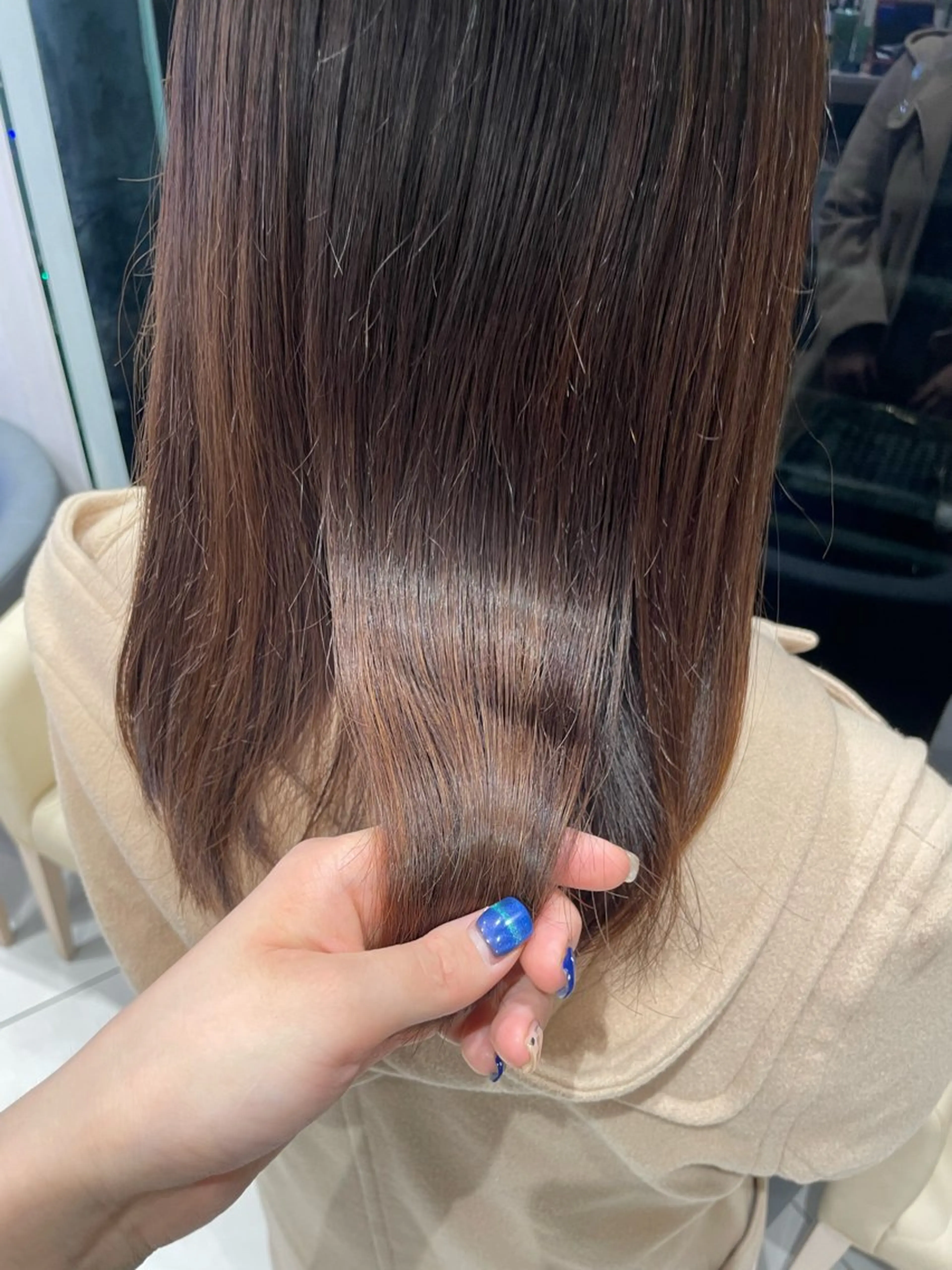 セミロング トリートメント クロスパーマ/うる艶 カラー/Kurumiのヘアスタイル