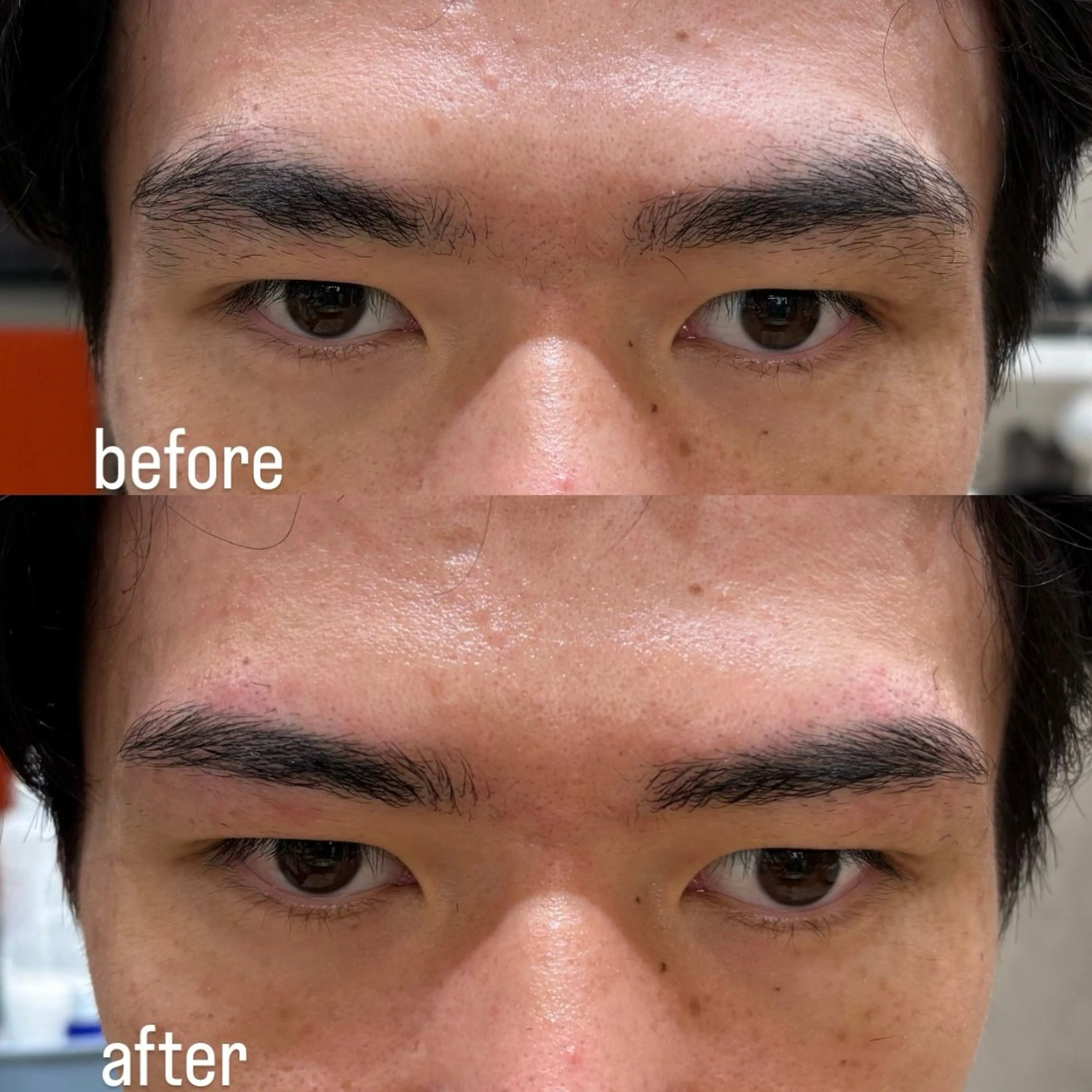 アイブロウ ワックス脱毛 その他(アイブロウ) 曲がる縮毛矯正🌟 メンズアイブロウのヘアスタイル