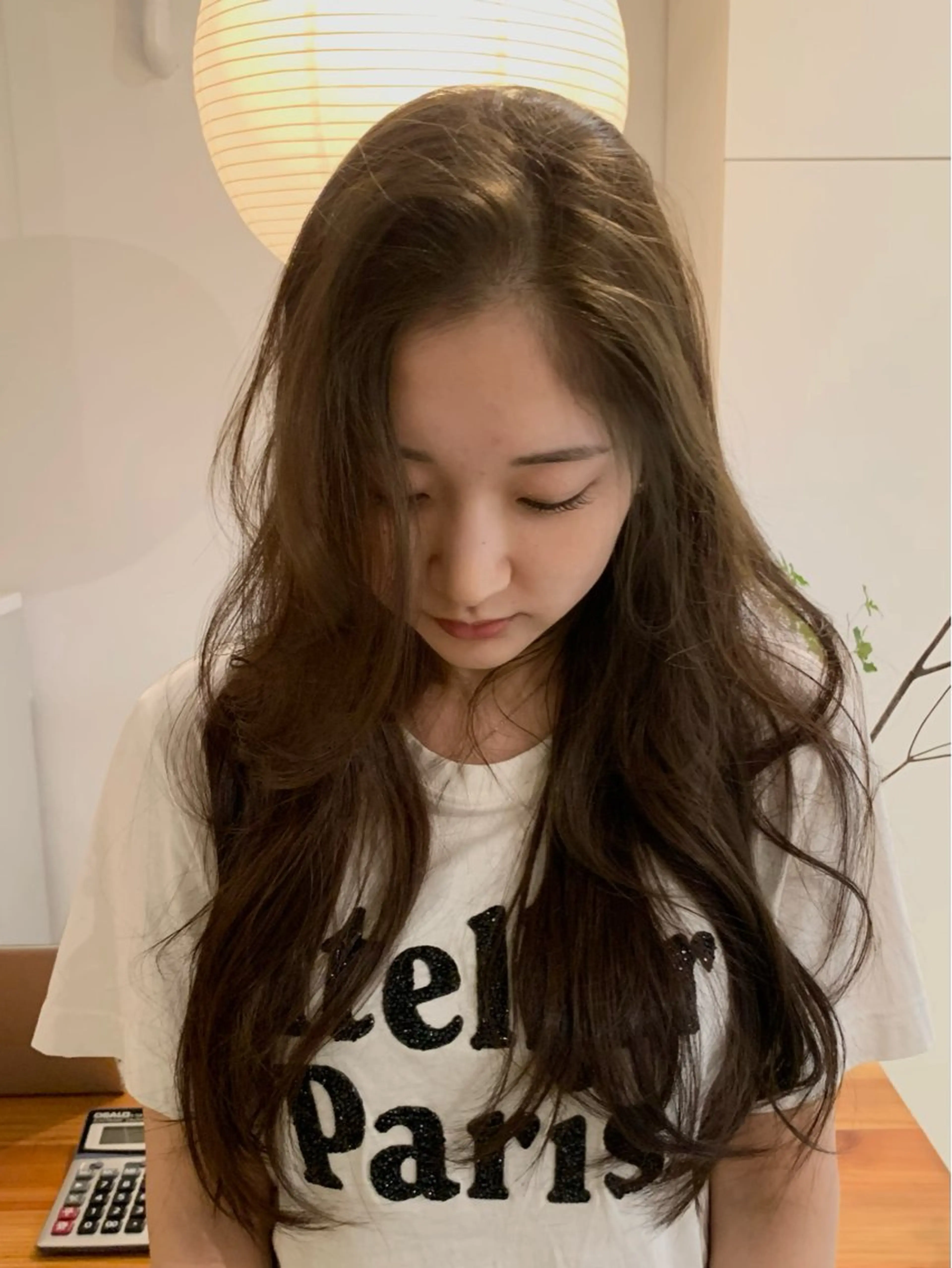 ロング カラー ベージュカラー ブリーチ ダブルカラー ブリーチなしカラー オリーブベージュ ヘアカラー 落合希 Olivebeigeのヘアスタイル