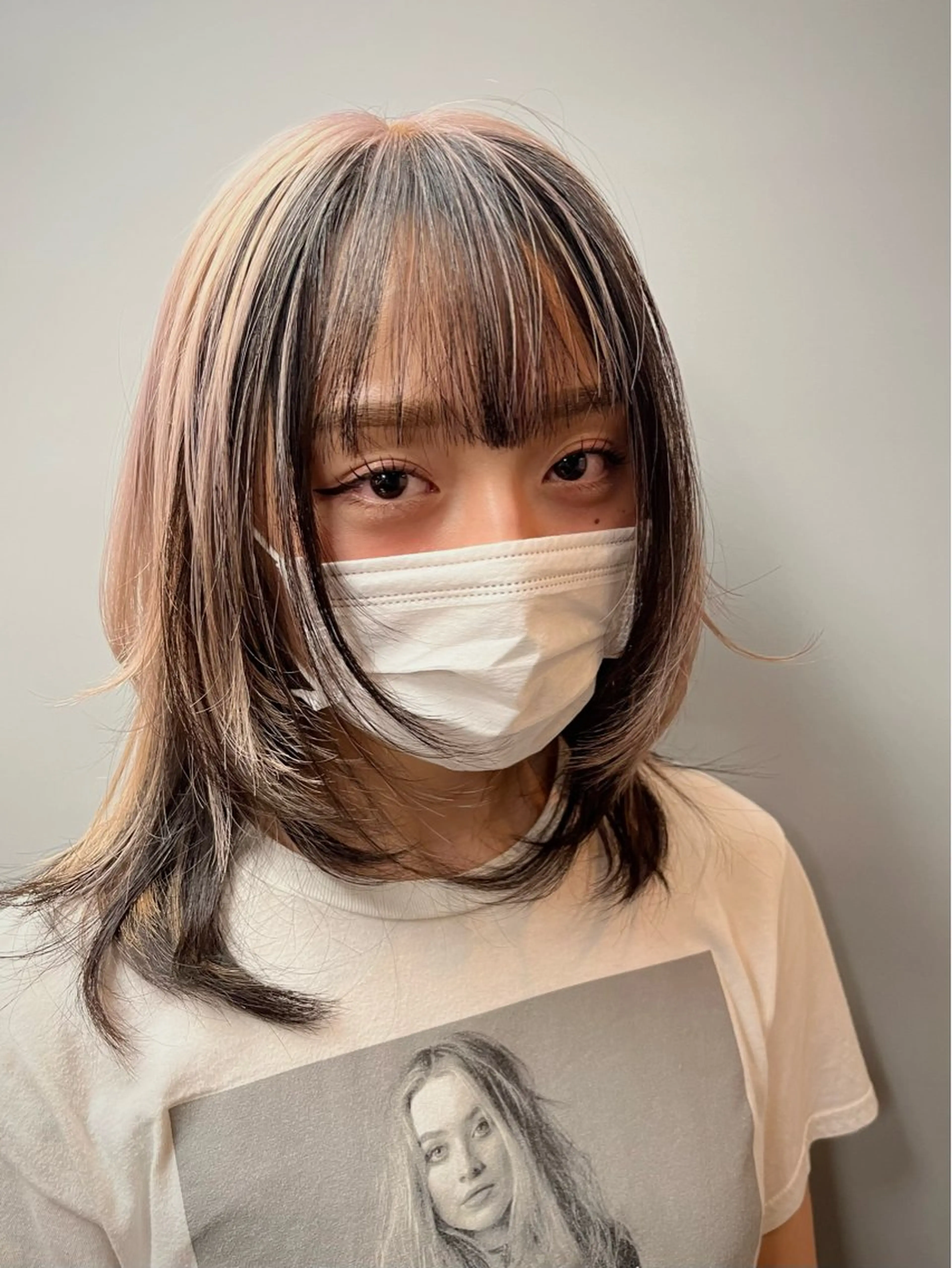 ミディアム カラー ミディアムパーマ バレイヤージュ ブリーチ ケアブリーチ ダブルカラー Koichi Satoのヘアスタイル
