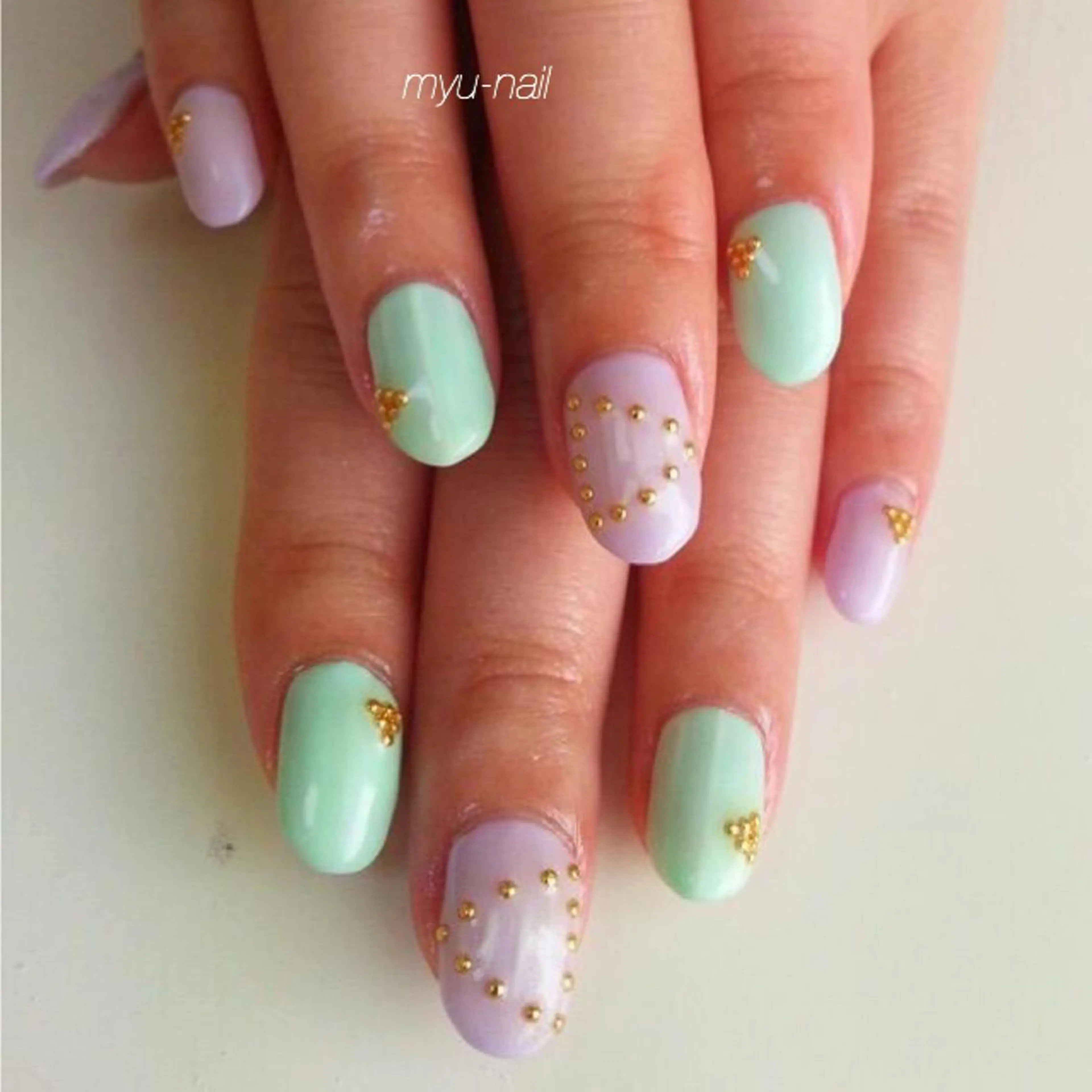 ネイル アートネイル シンプルネイル ホームサロン myu-nailのネイルデザイン