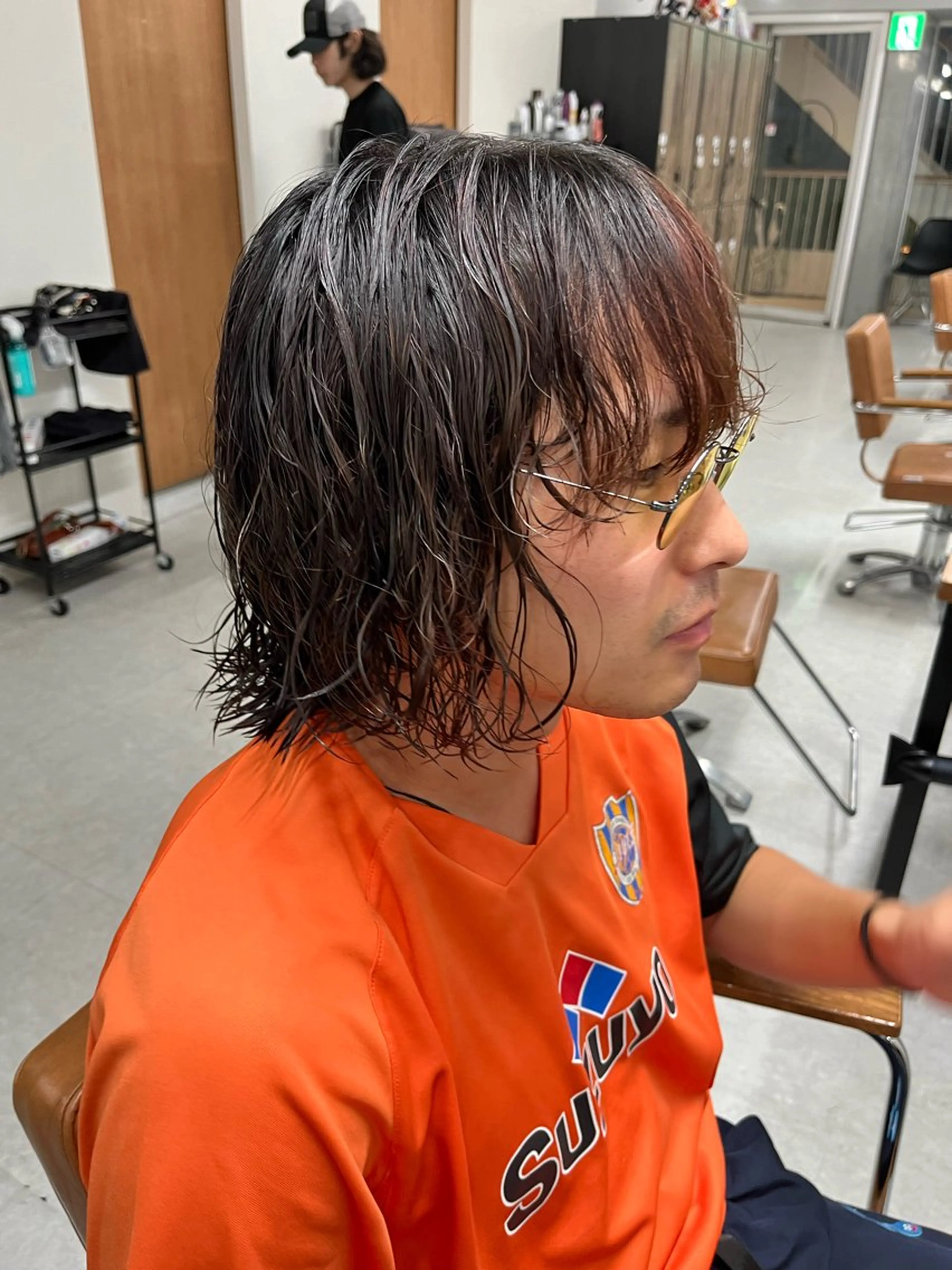 ミディアム パーマ メンズ ミディアムパーマ メンズパーマ ボブ メンズ特化/パーマ /フェード/洋輔のヘアスタイル