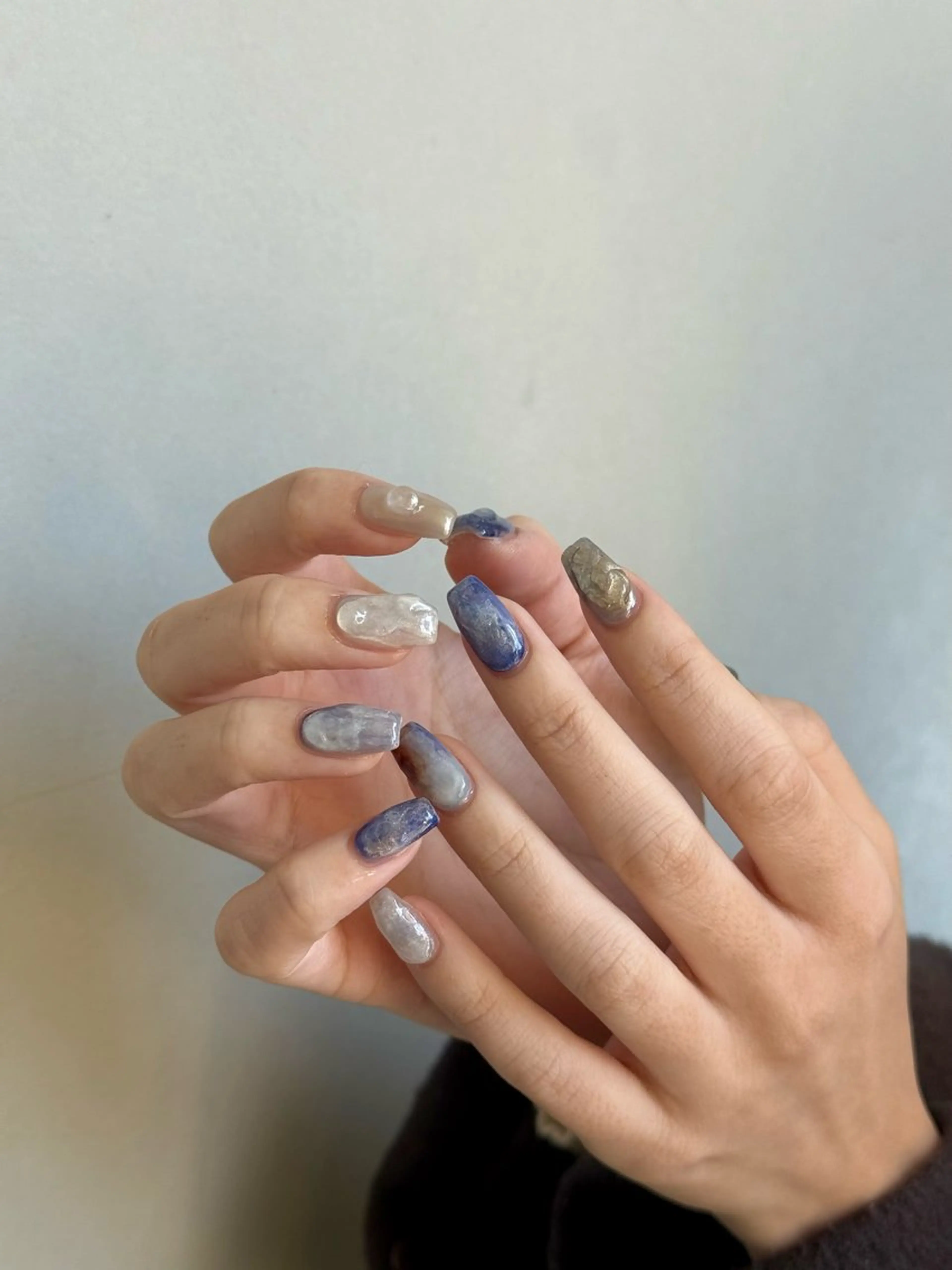 ネイル ブルー Manon Yuiのネイルデザイン