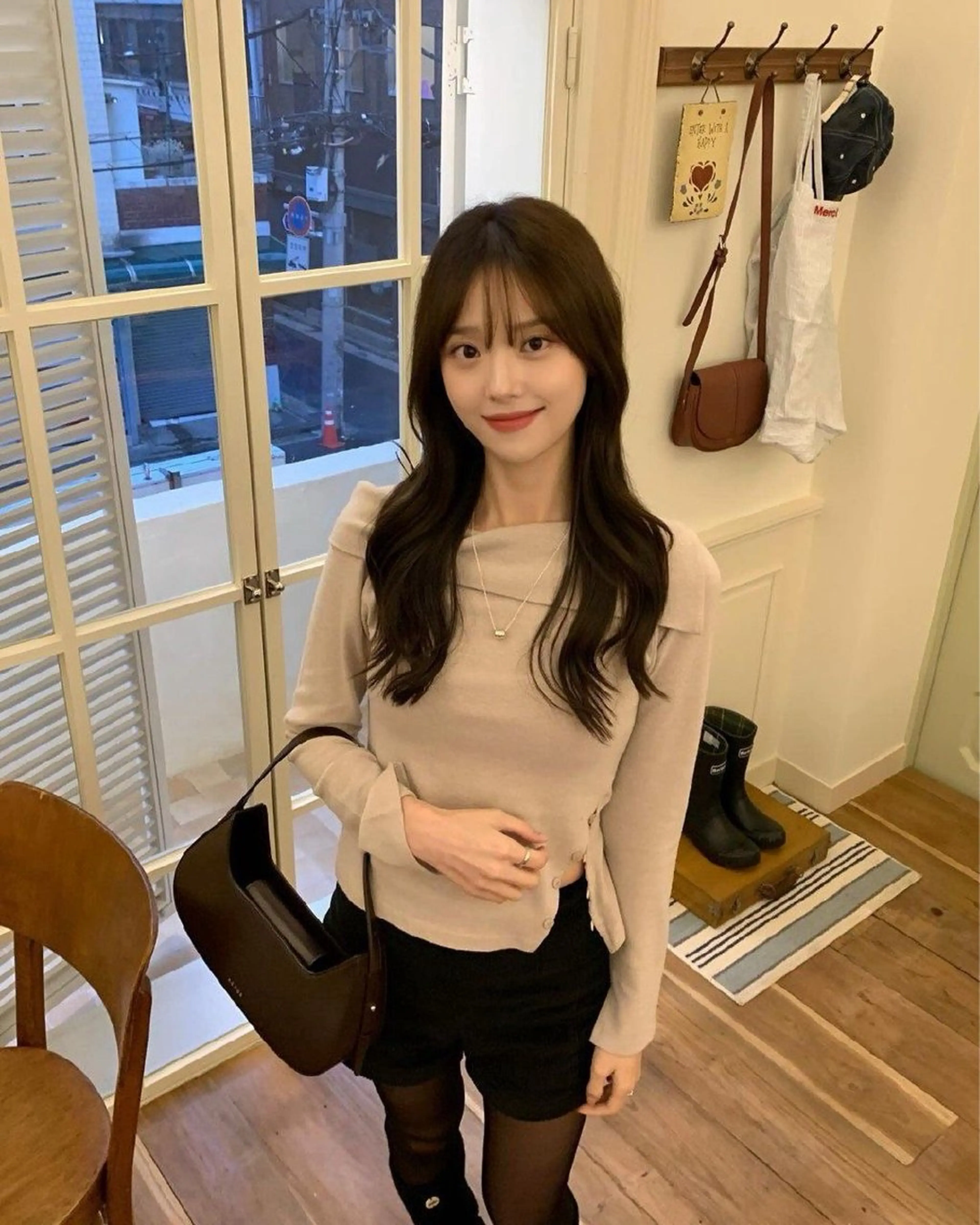 ロング カラー カット ヘアカラー トリートメント 莉乃/縮毛矯正/髪質 改善/艶カラーのヘアスタイル