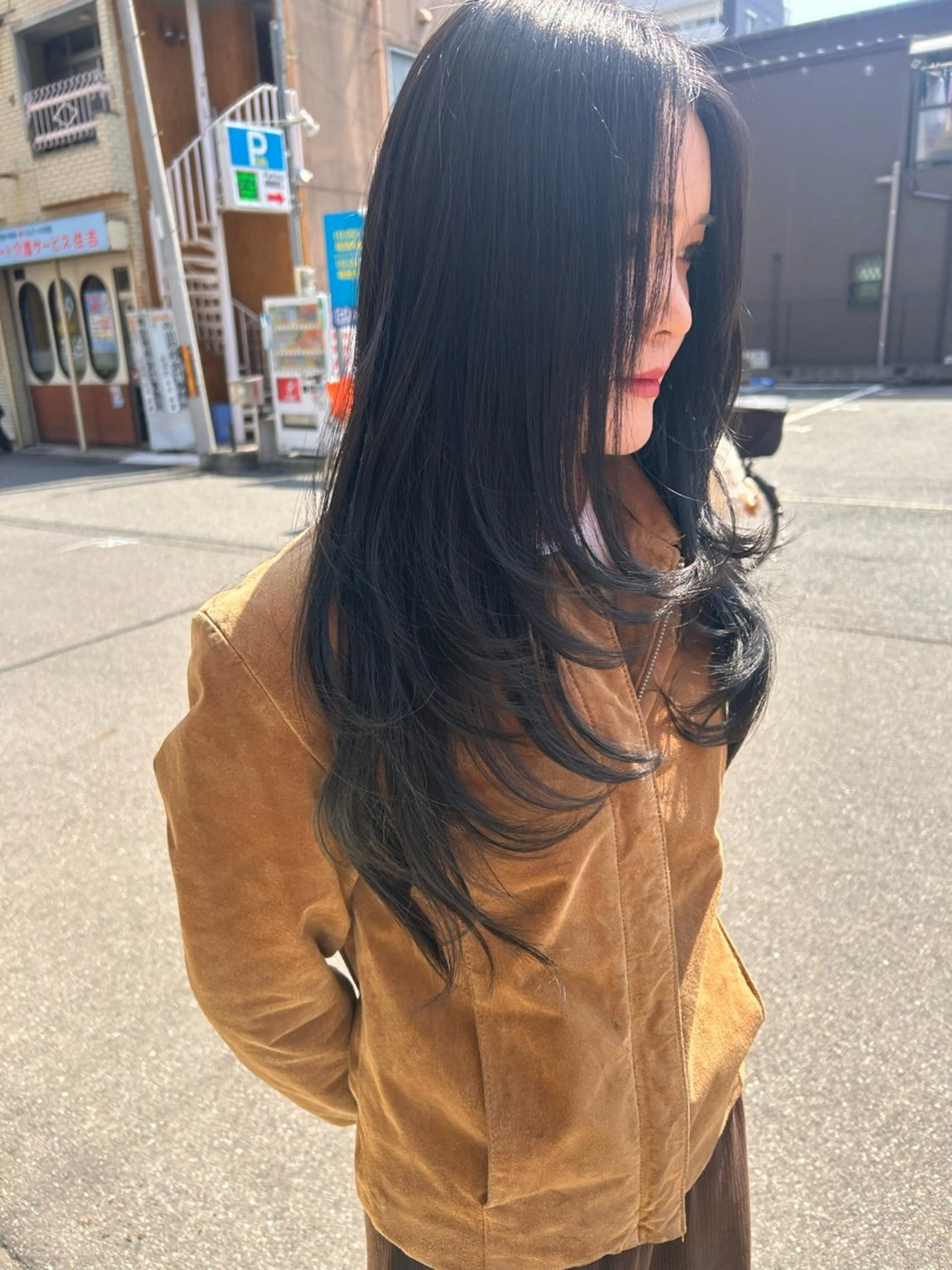 ロング 顔周りカット レイヤーカット カット 濱川 良栄のヘアスタイル