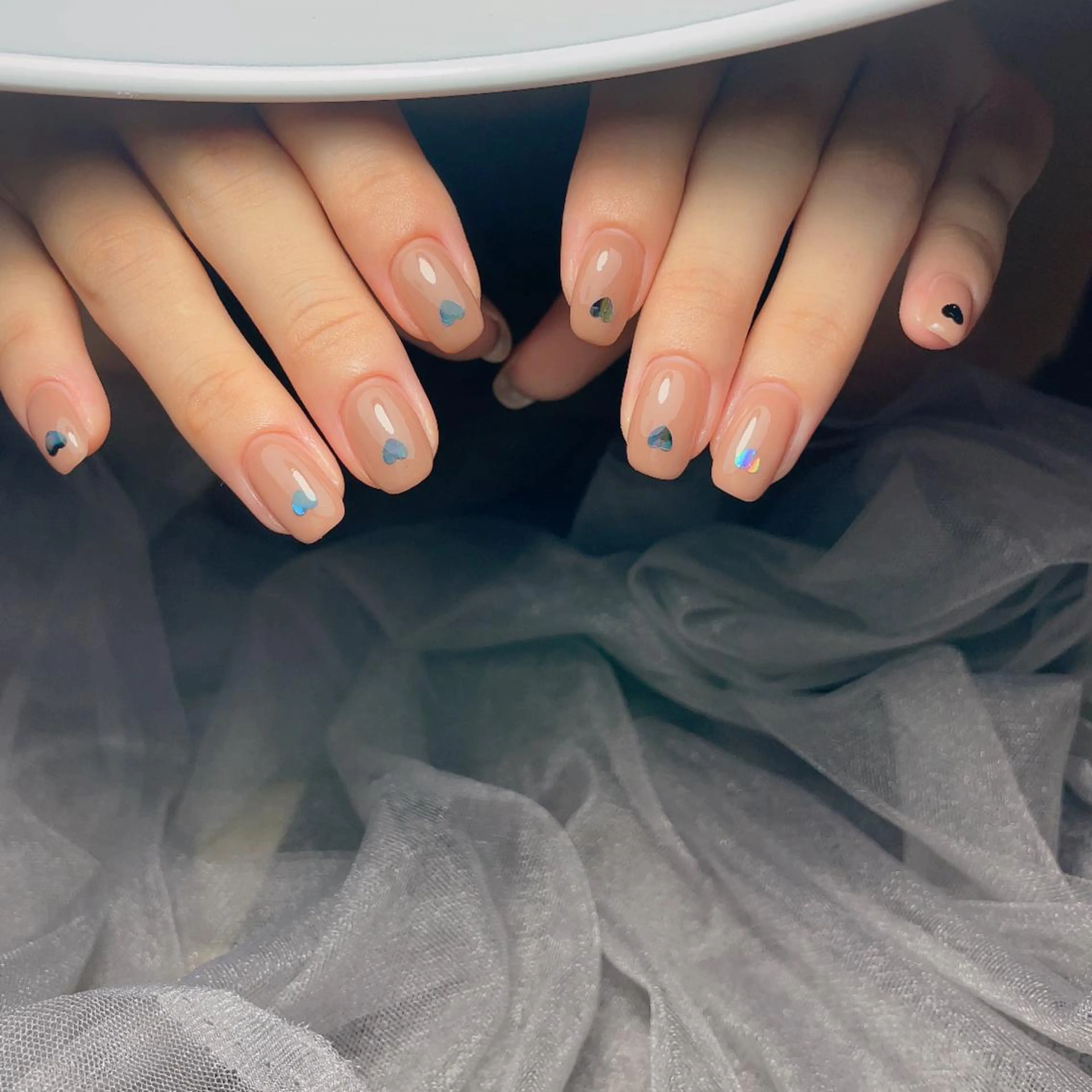 ネイル ハート ハンドネイル 南野 由希のネイルデザイン