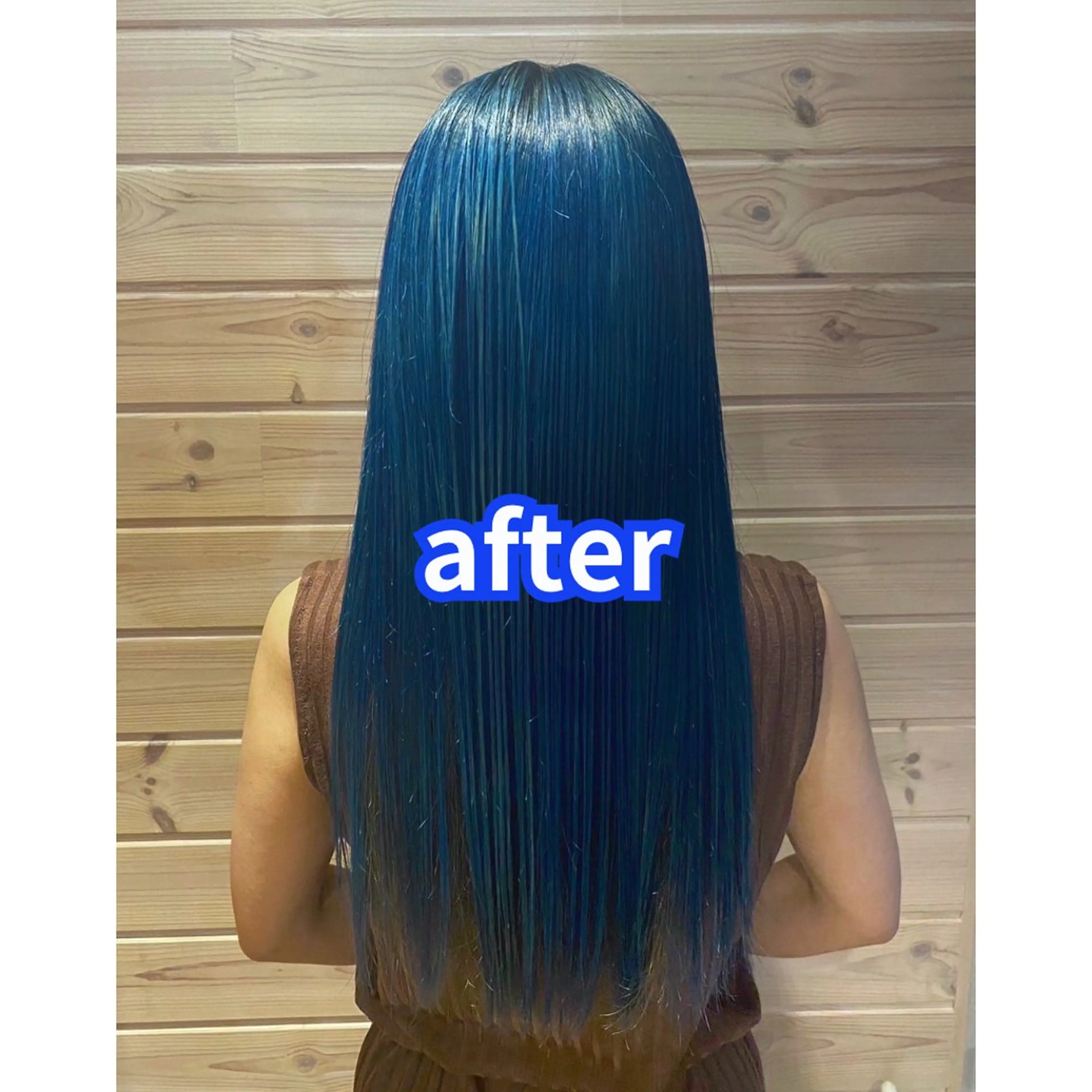 ロング カラー ブルーカラー ハイトーンカラー 児玉 進之助のヘアスタイル