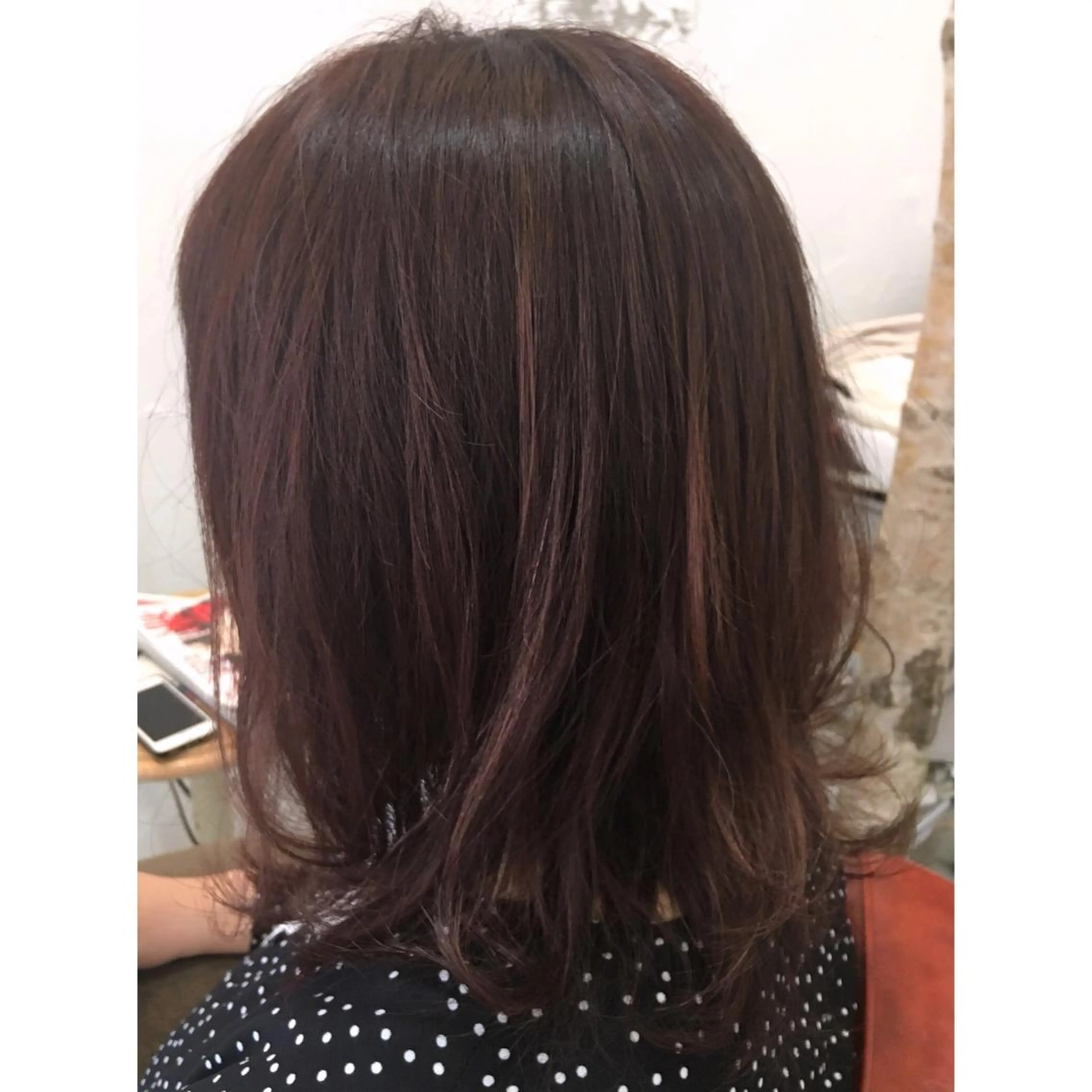 ミディアム カラー ハイライトカラー ハイライト カット ヘアカラー fio マナミのヘアスタイル