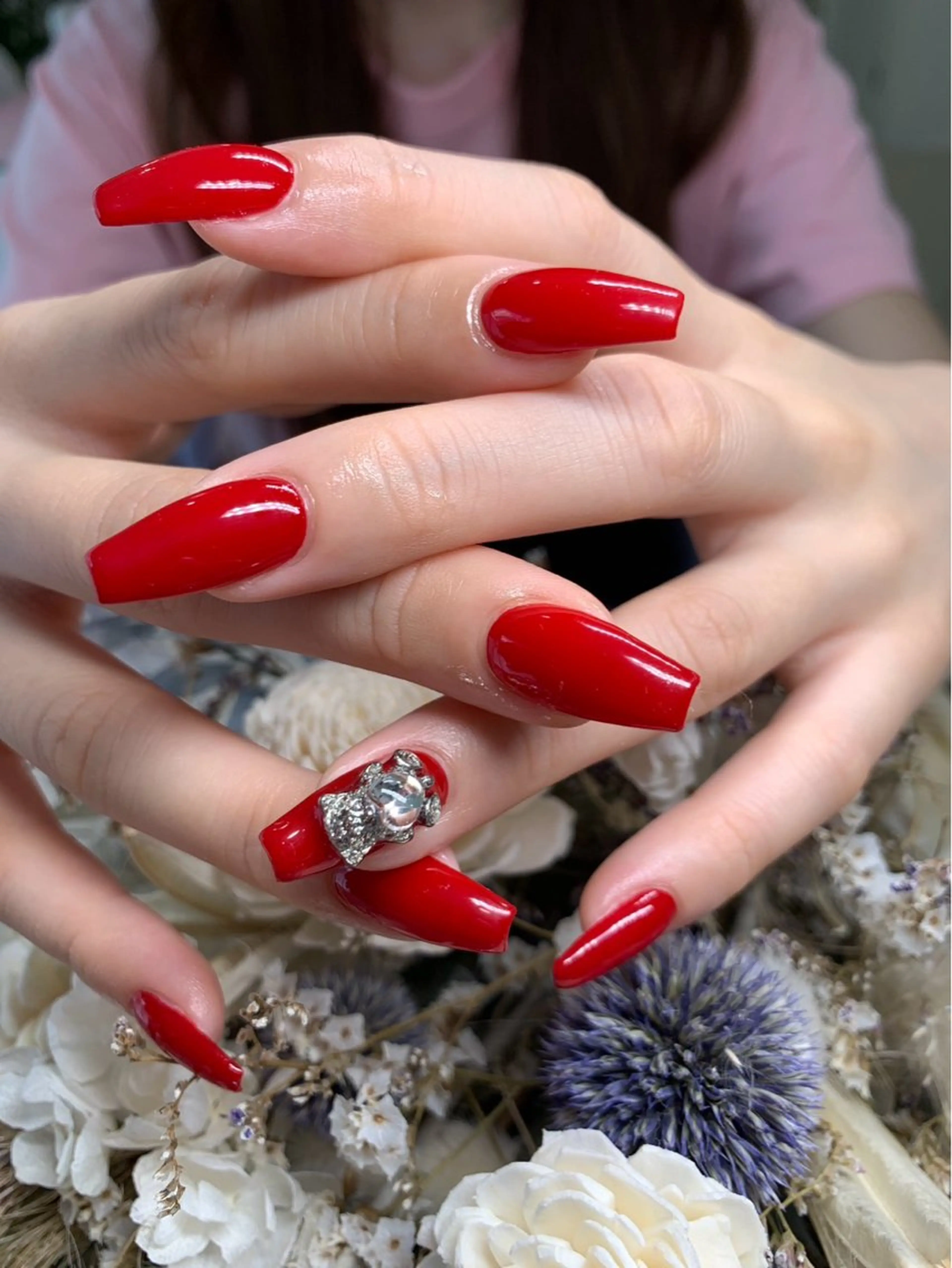 ハンドネイル（ワンカラー）オフなしの写真