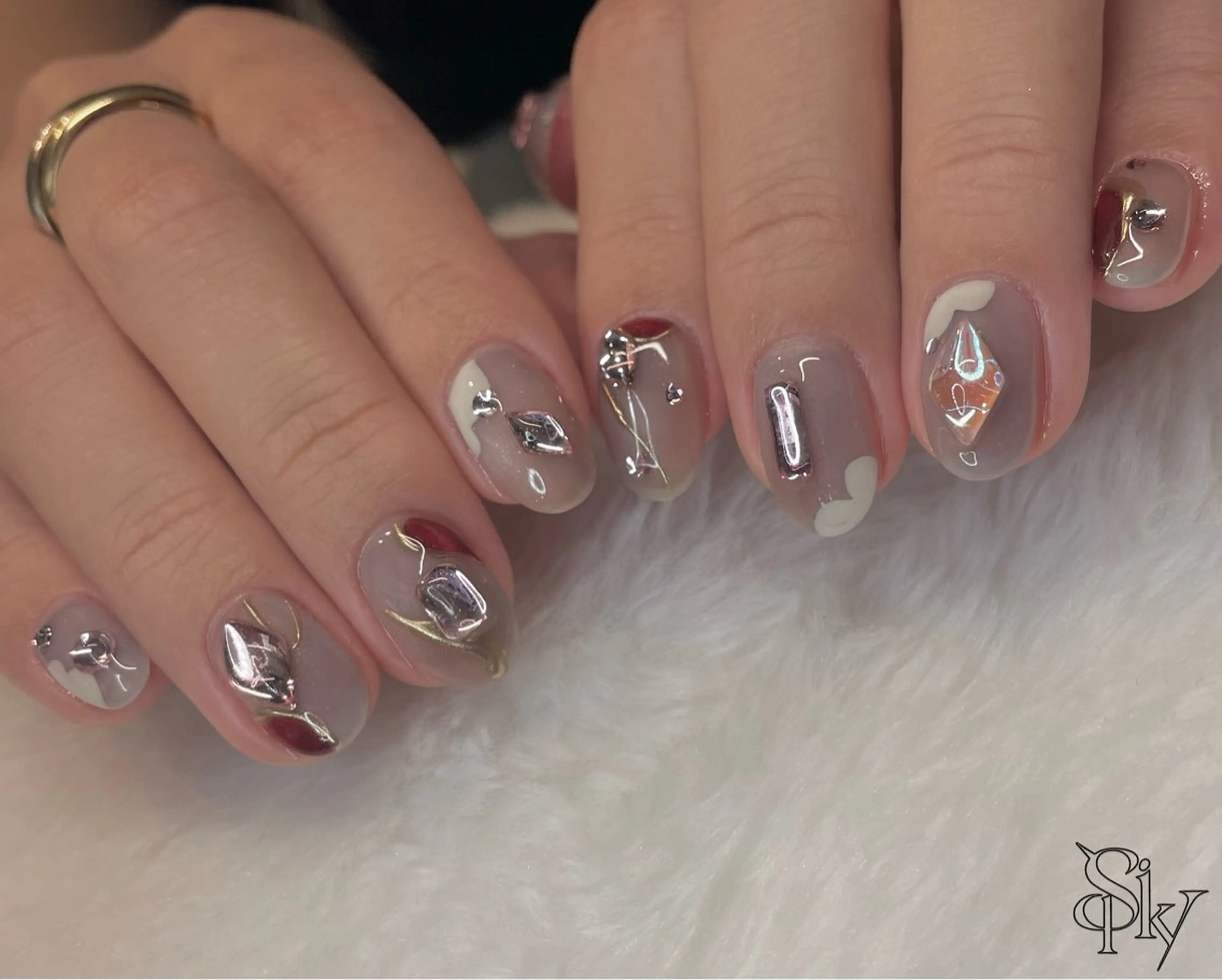 ネイル ハンドネイル Spiky とうげ ふうかのネイルデザイン