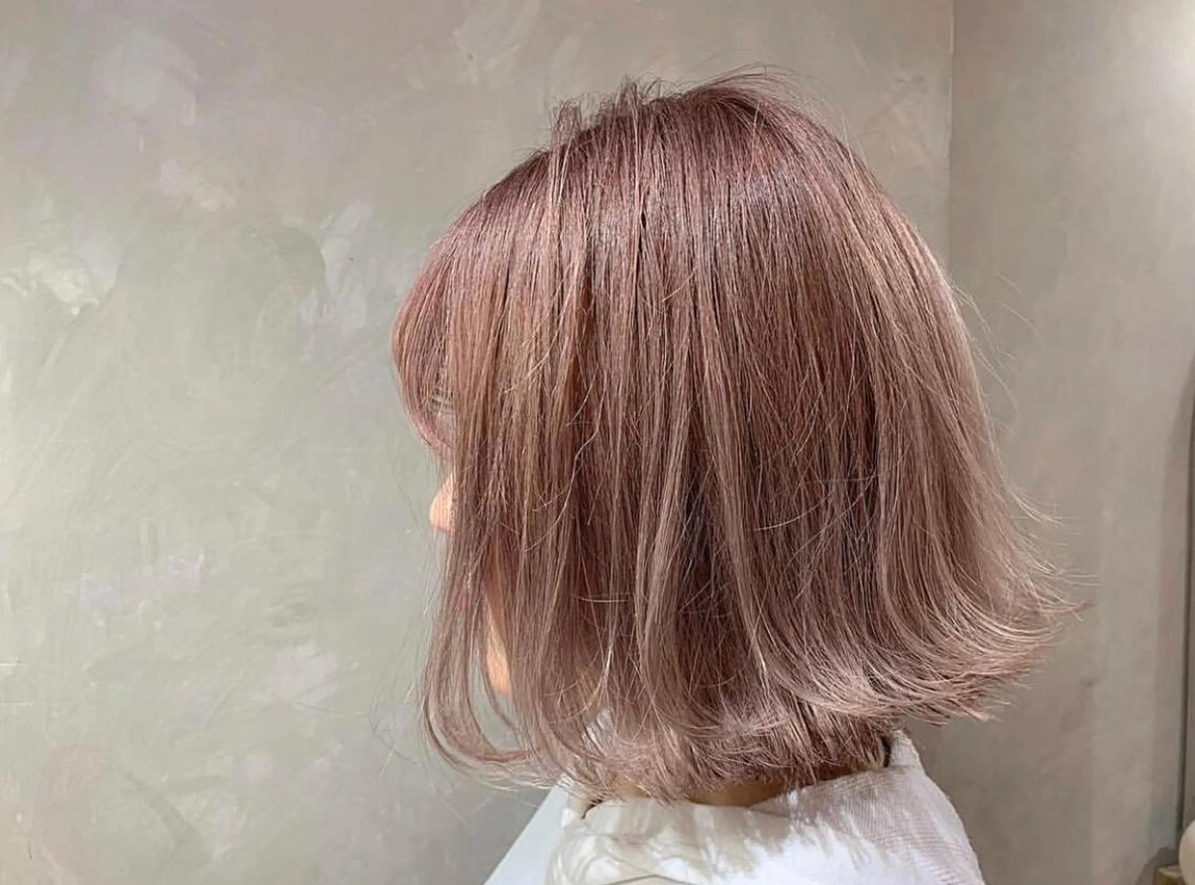 ミディアム カラー ヘアアレンジ キッズ アディクシーカラー バレイヤージュ ミストバング ベージュカラー 黒髪 カラー特化サロン Eir心斎橋のヘアスタイル