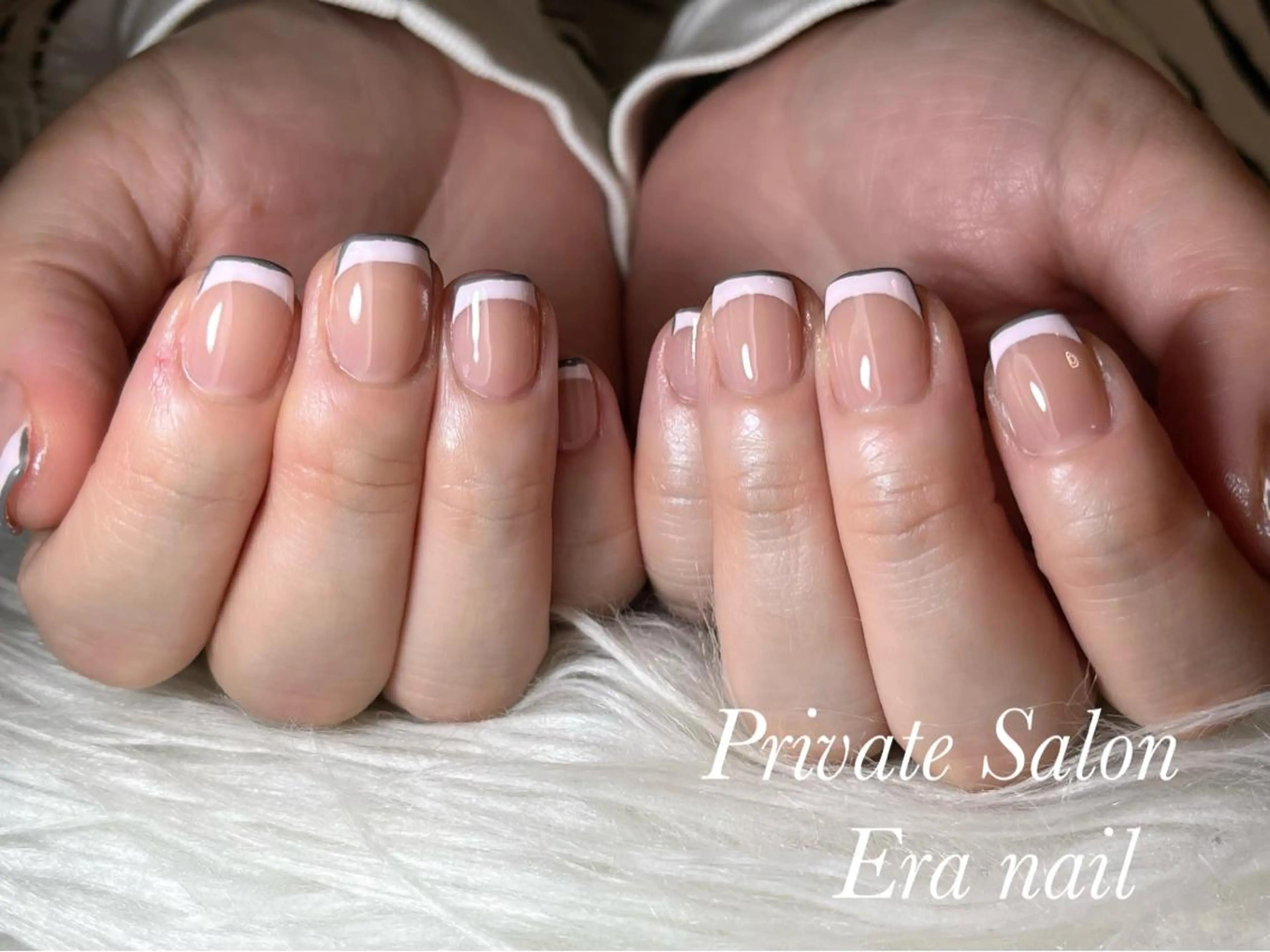 ネイル ダブルフレンチ フレンチネイル Era nailのネイルデザイン