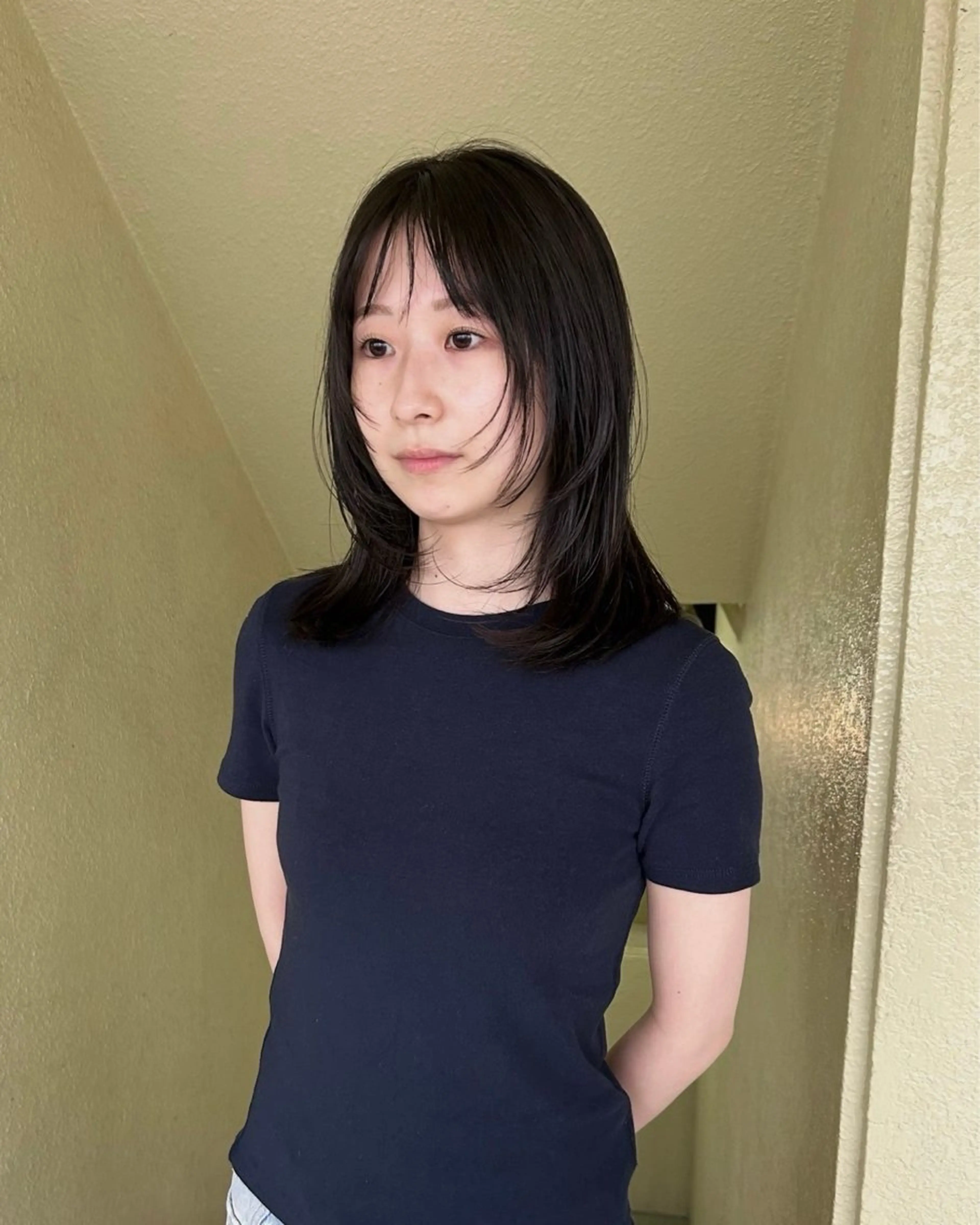 ミディアム カット ヘアカラー トリートメント レイヤーカット/暖色 カラー/mao🎀のヘアスタイル