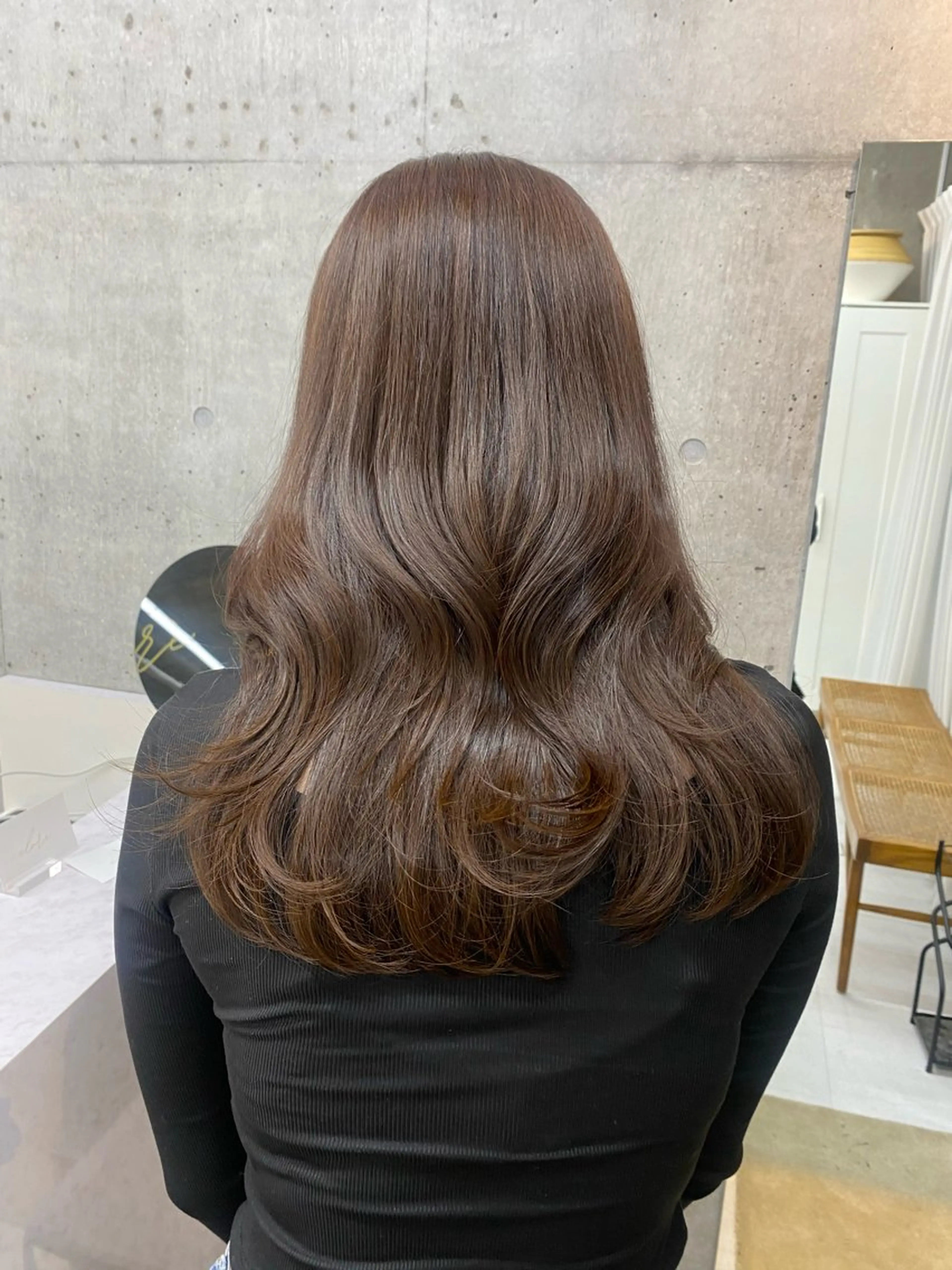 セミロング チョコレートブラウン 透明感color♡ Ibukiのヘアスタイル