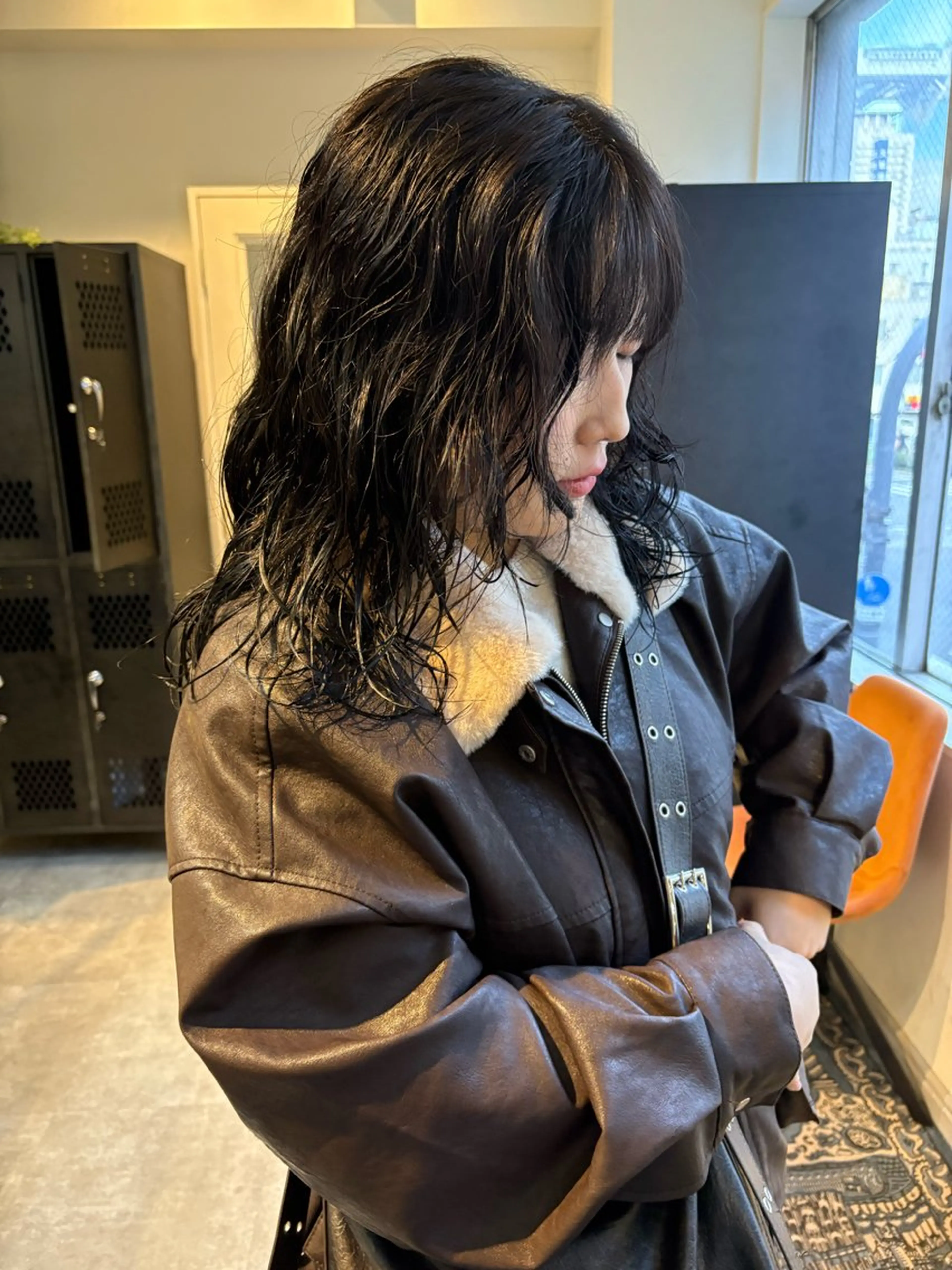 ミディアム パーマ SIKI yuuna レイヤーカット🪽のヘアスタイル