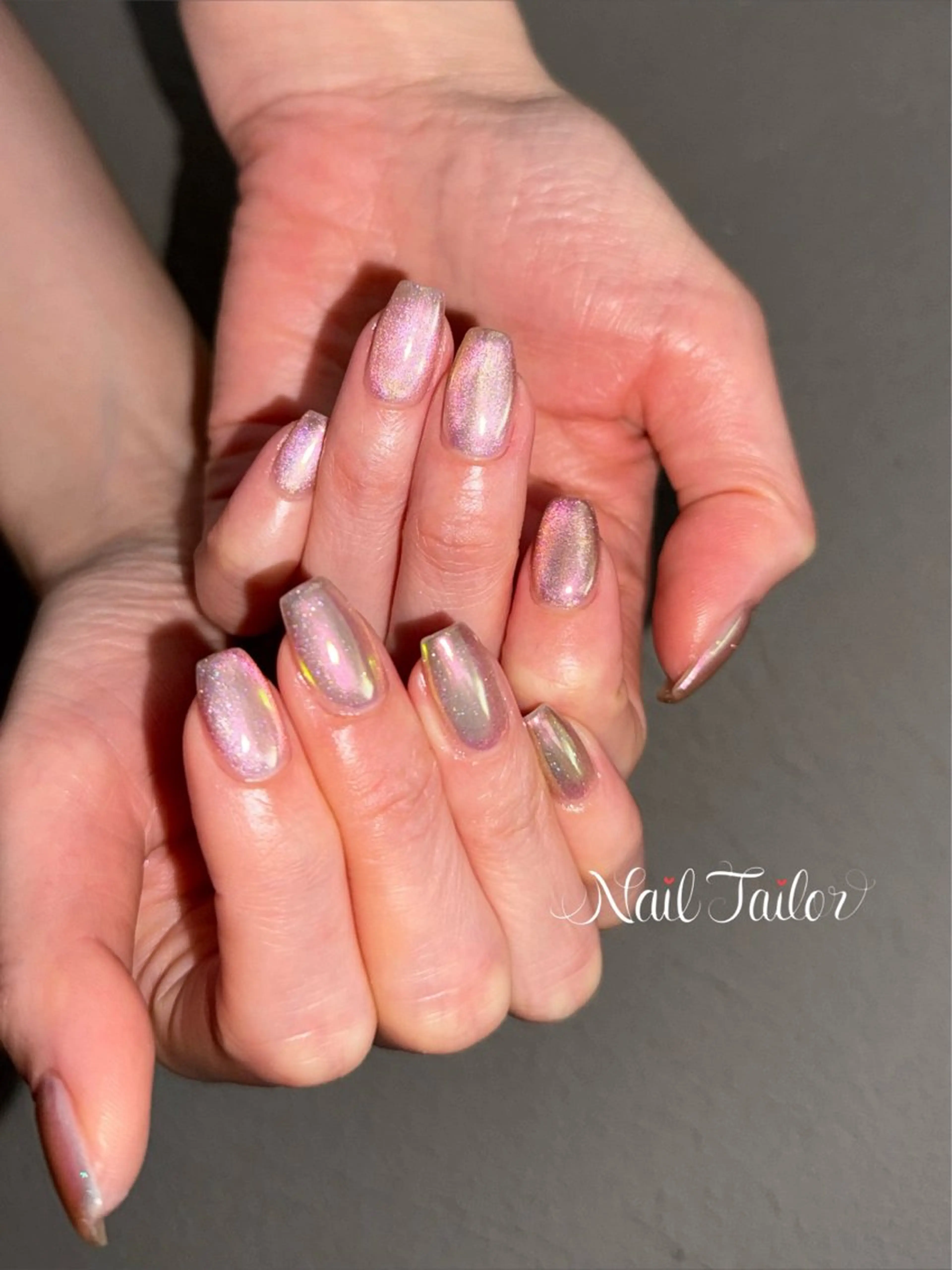 ネイル 長さ出し 氷ネイル・うるうるネイル キラキラネイル ロングネイル マグネットネイル ハンドネイル NailTailor ネイルテイラーのネイルデザイン
